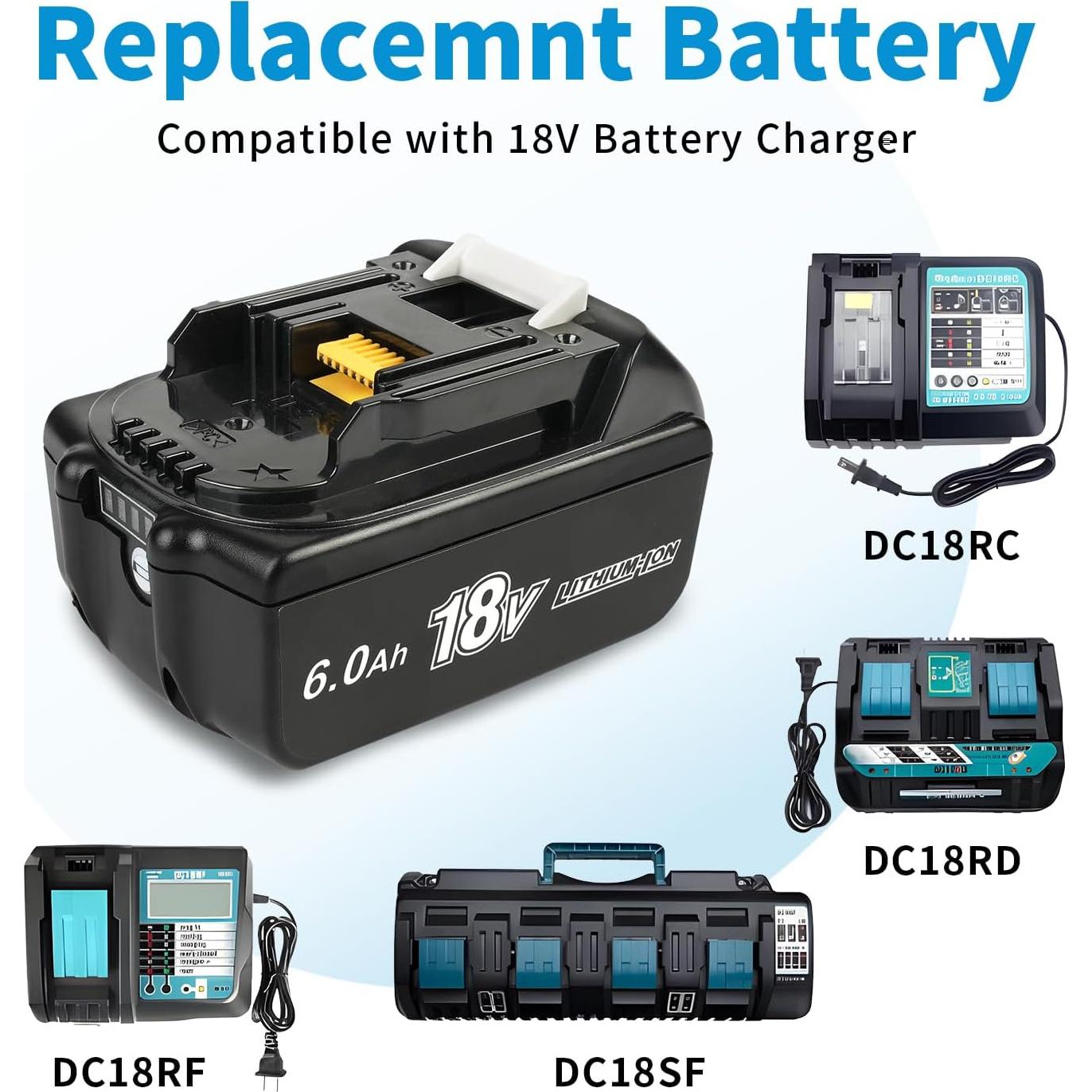 2 Baterías Litio 18V 6.0Ah VIRSHX para Makita