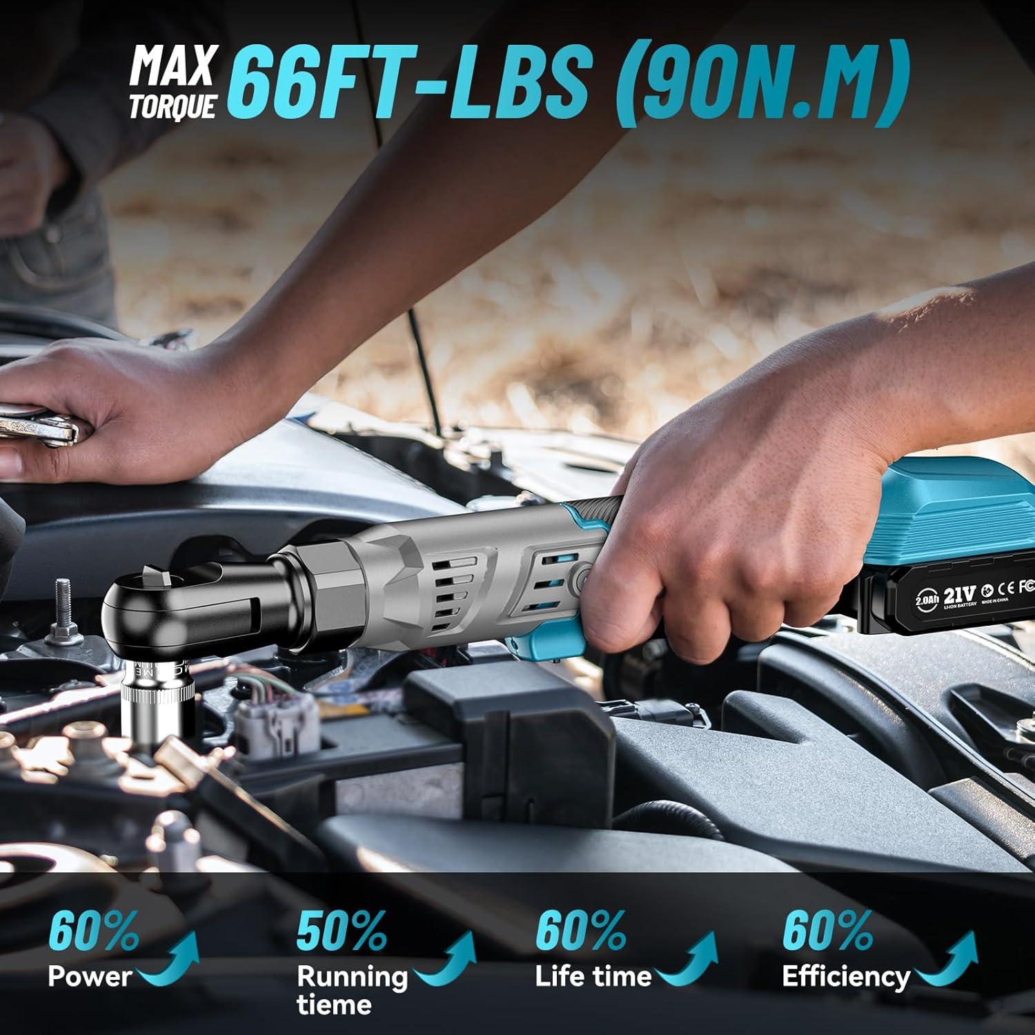 Llave de Carraca Eléctrica Seesii RT600B 21V 90Nm 200RPM