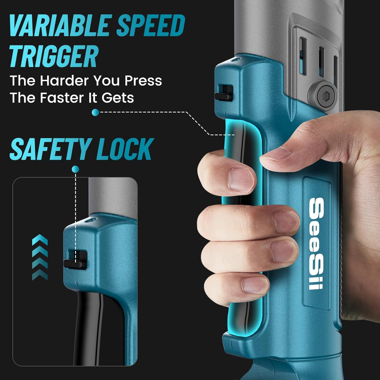 Llave de Carraca Eléctrica Seesii RT600B 21V 90Nm 200RPM