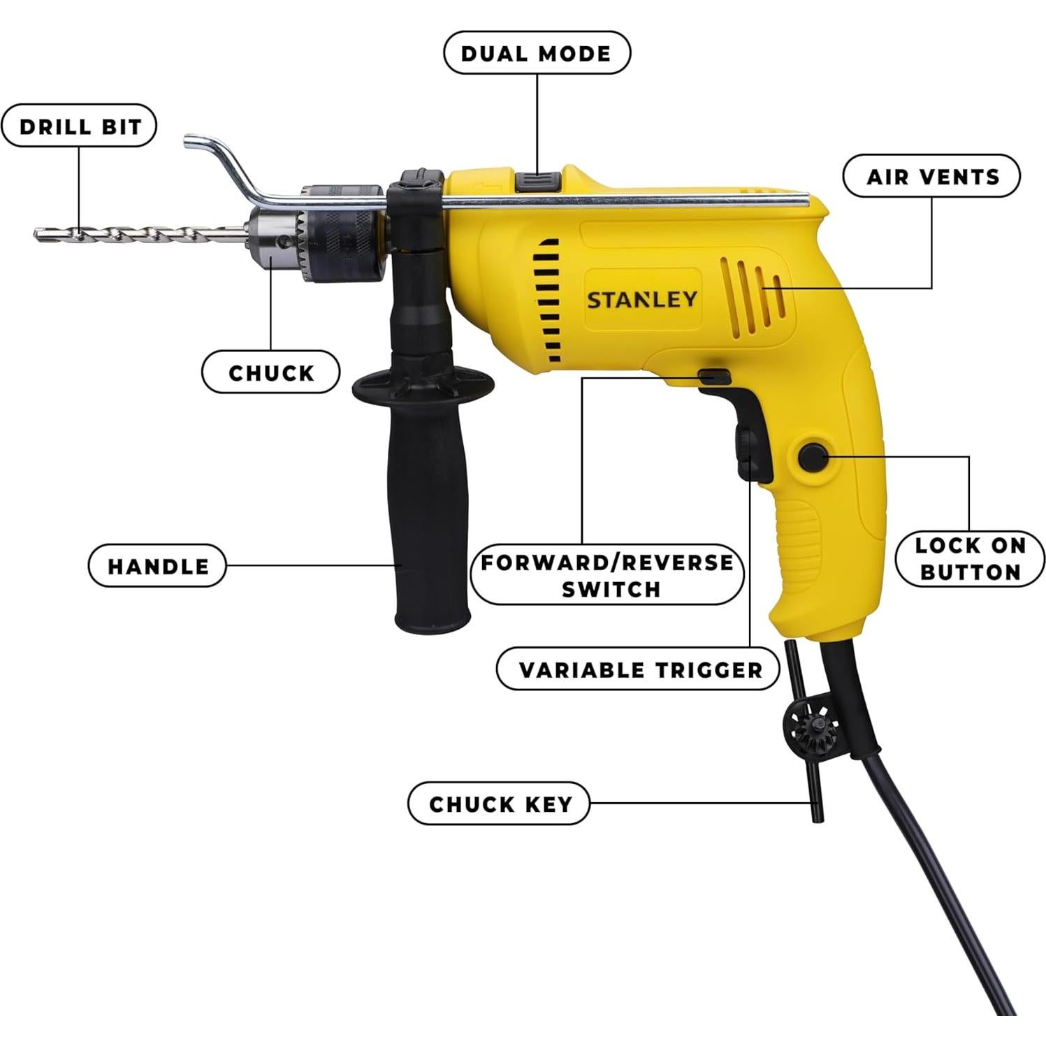 SDH600KM-IN 600W 13mm DIY Drill Machine with Mechanical Toolkit for Home and Professional Use (120-Pieces), 1 Year Warranty