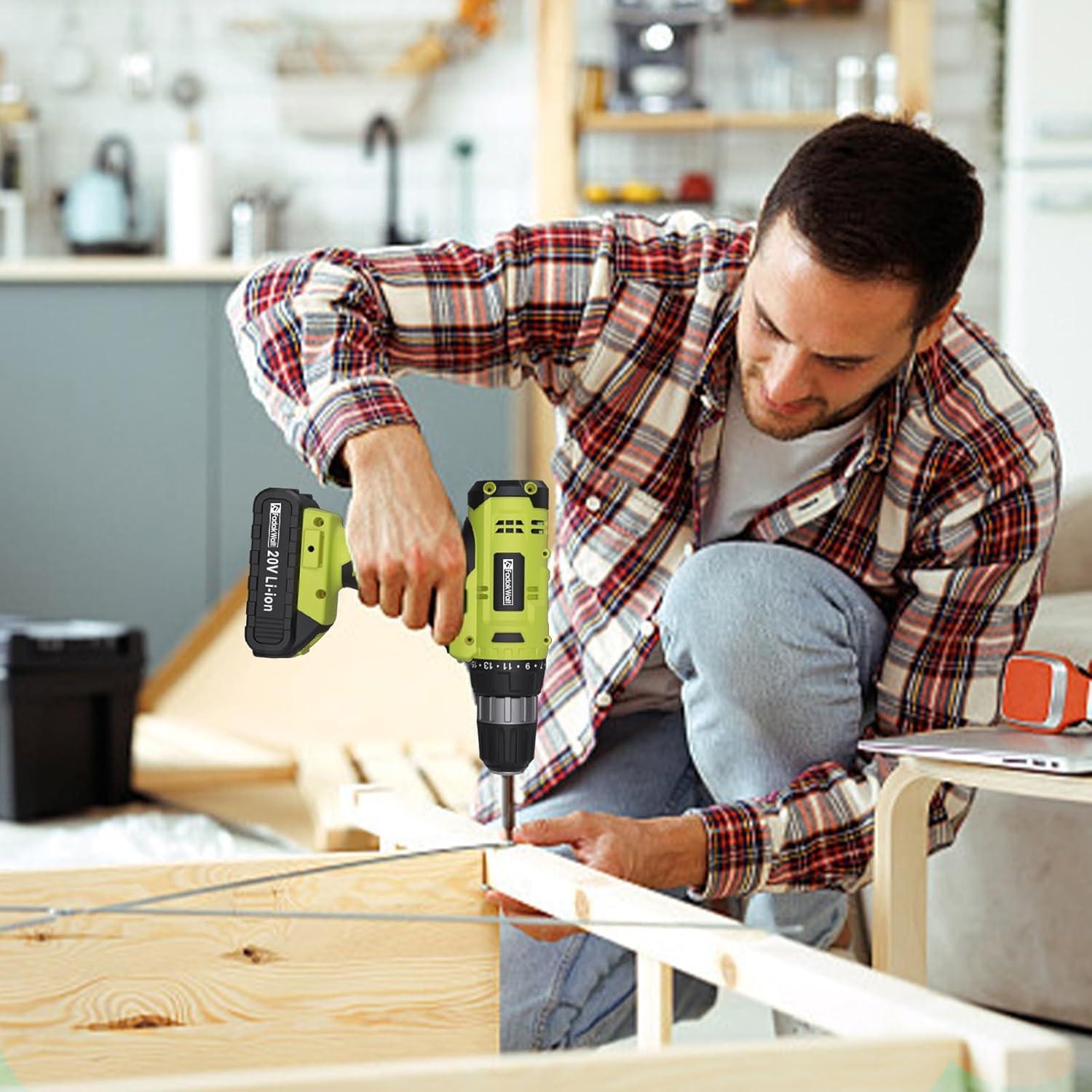 Taladro Inalámbrico FADAKWALT 20V 30N.m con Accesorios