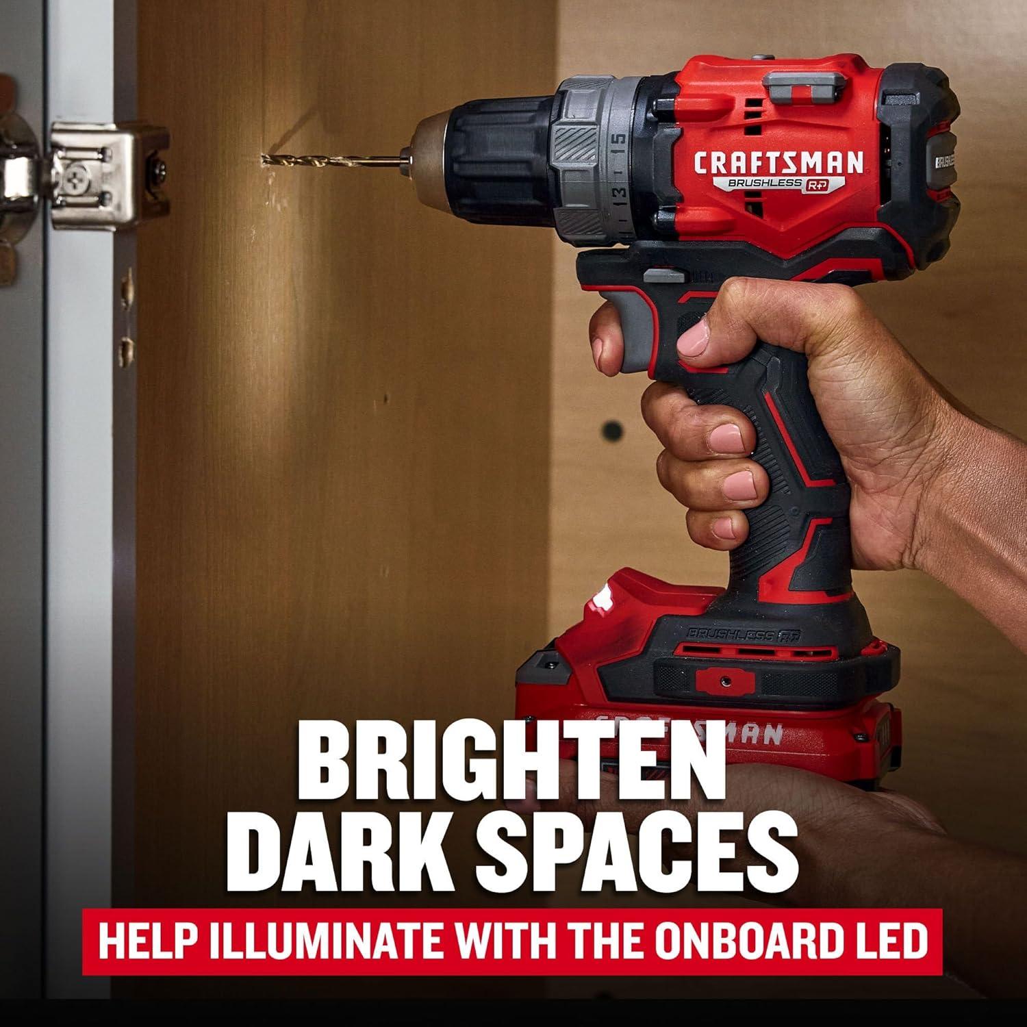 Taladro Atornillador Inalámbrico CRAFTSMAN V20 20V 1/2" 2 Baterías