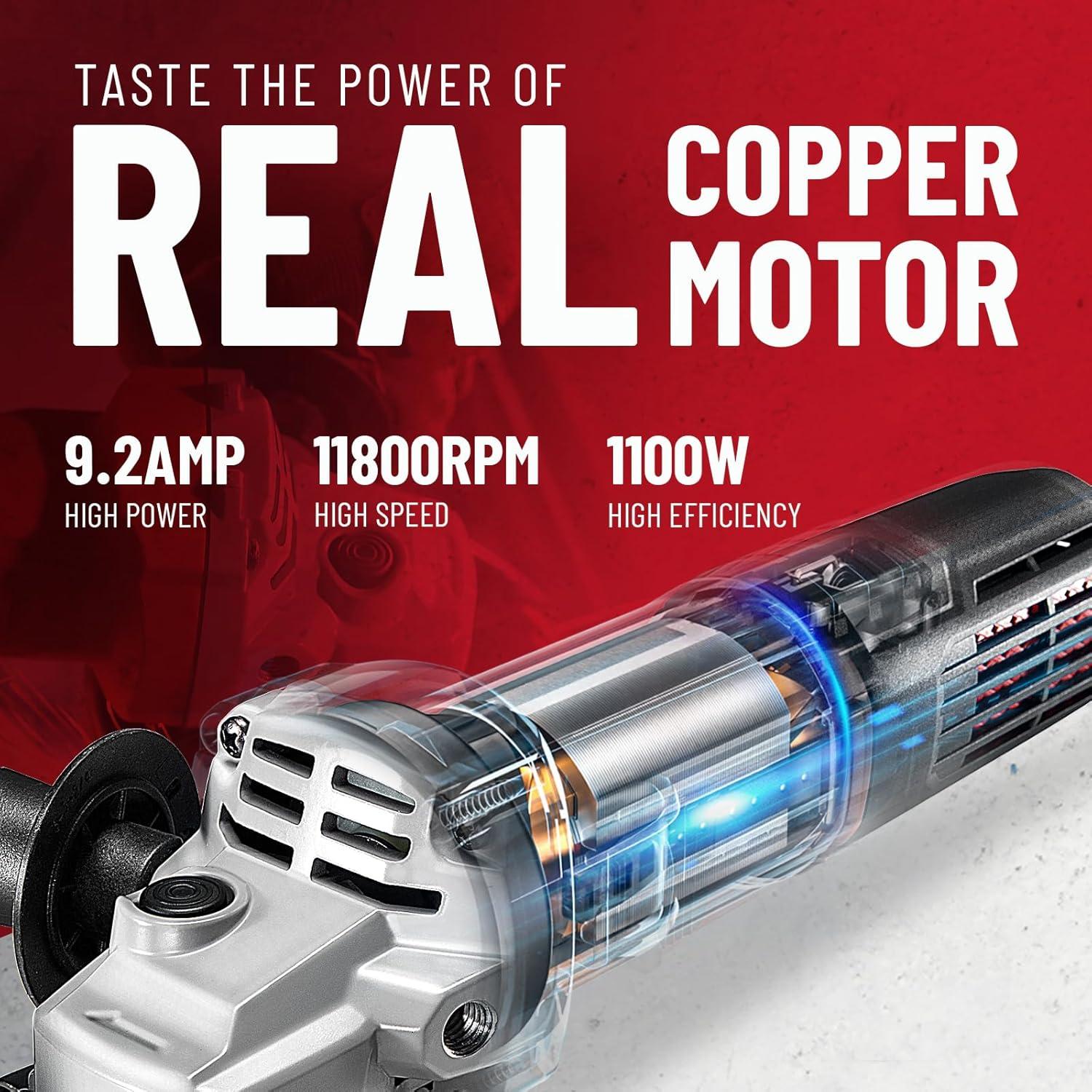 Amoladora Angular DCK KSM17-115B 1100W 4.5" 11800 RPM