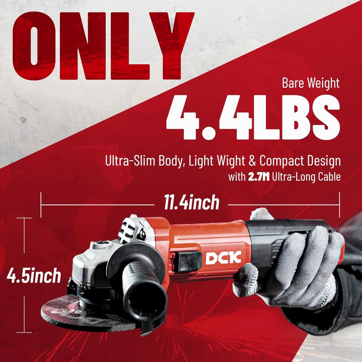 Amoladora Angular DCK KSM17-115B 1100W 4.5" 11800 RPM