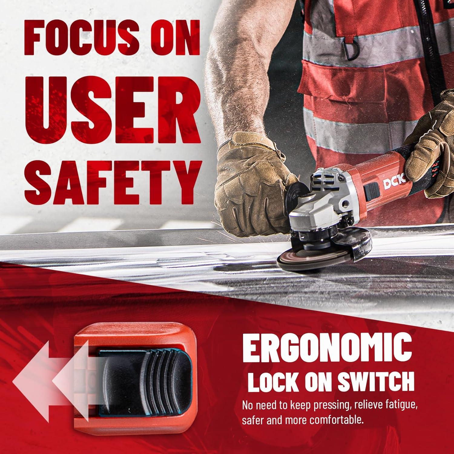 Amoladora Angular DCK KSM17-115B 1100W 4.5" 11800 RPM