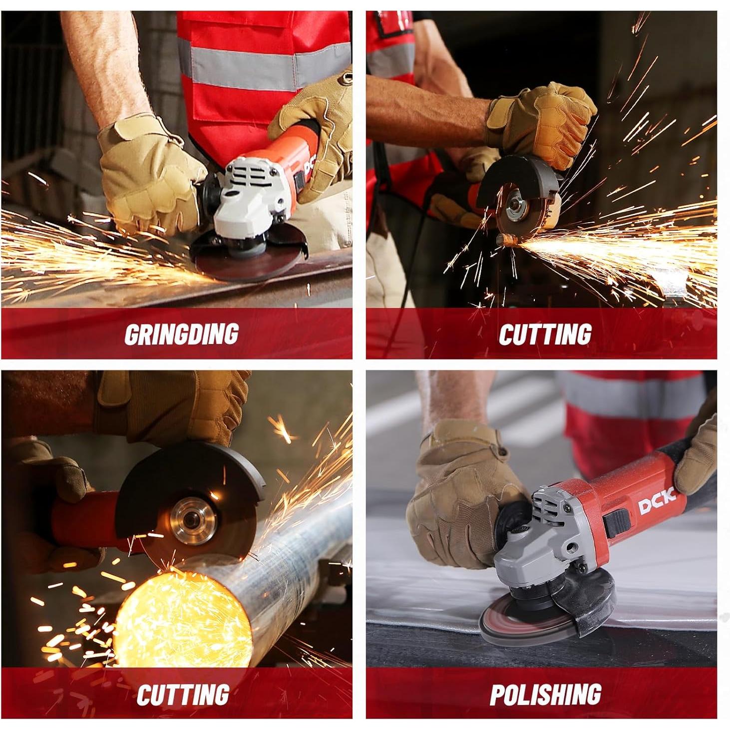 Amoladora Angular DCK KSM17-115B 1100W 4.5" 11800 RPM