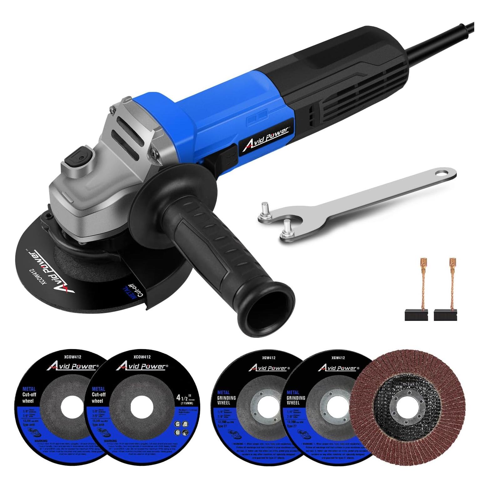 Amoladora Angular AVID POWER 900W 11.43 cm Azul