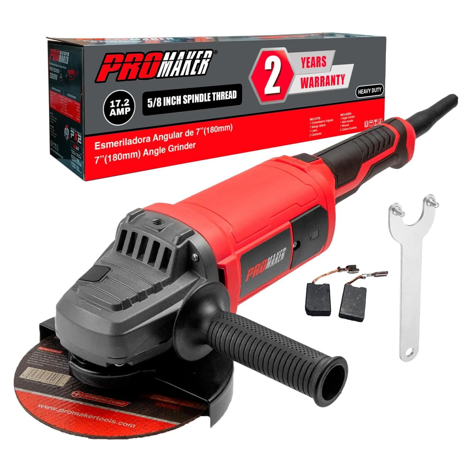 Amoladora Angular ProMaker 7" 2000W 8400 RPM Industrial