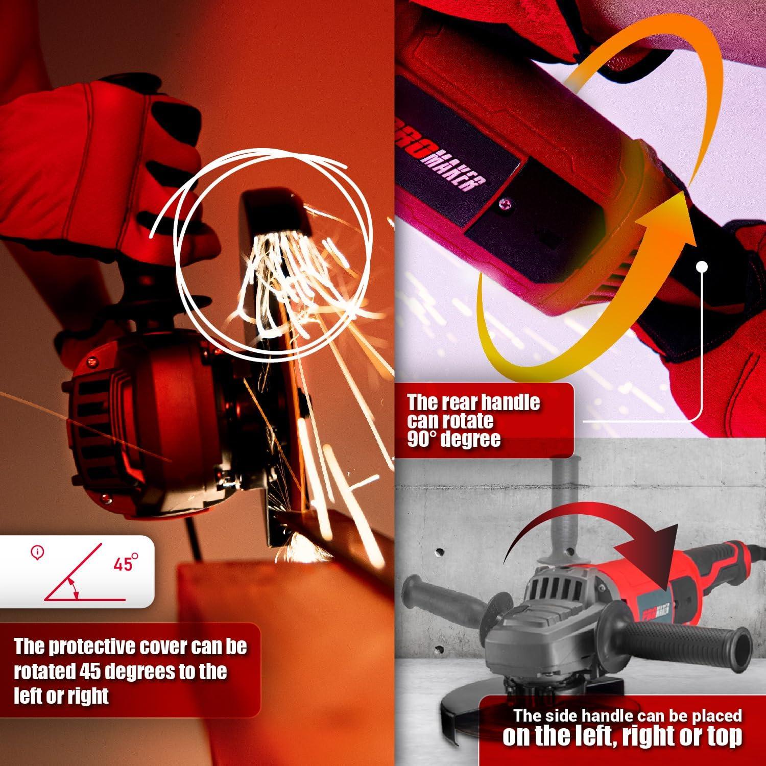 Amoladora Angular ProMaker 7" 2000W 8400 RPM Industrial