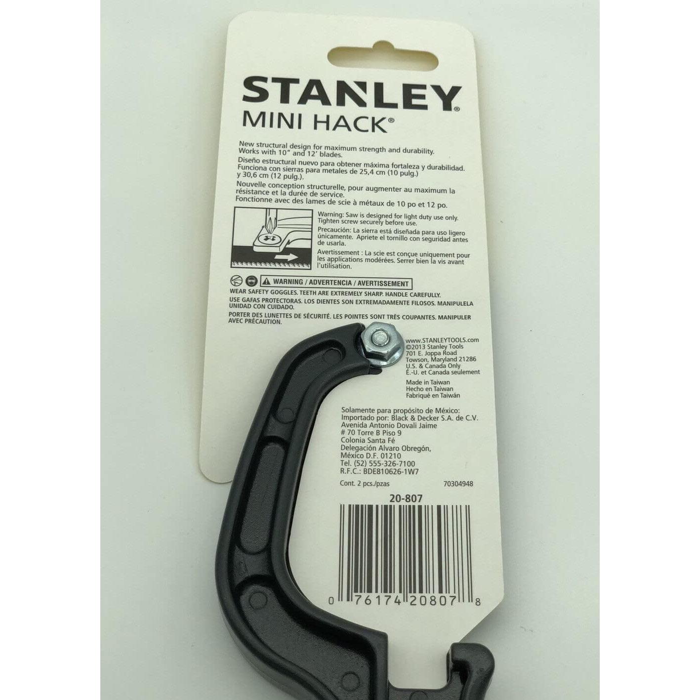 Sierra Mini-Hack Stanley 20-807 25.4 cm Ergonométrica