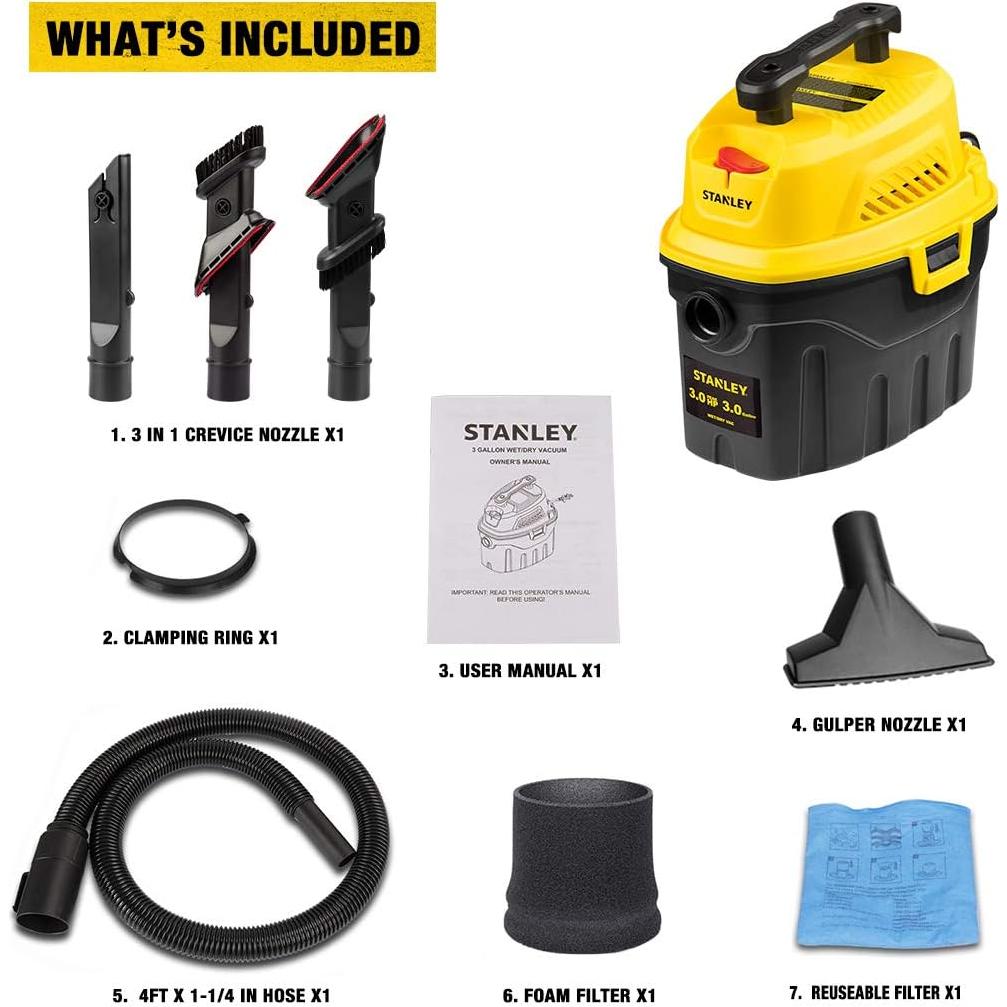 Aspiradora Húmeda/Seca Stanley SL18910P-3 11.4L 3HP