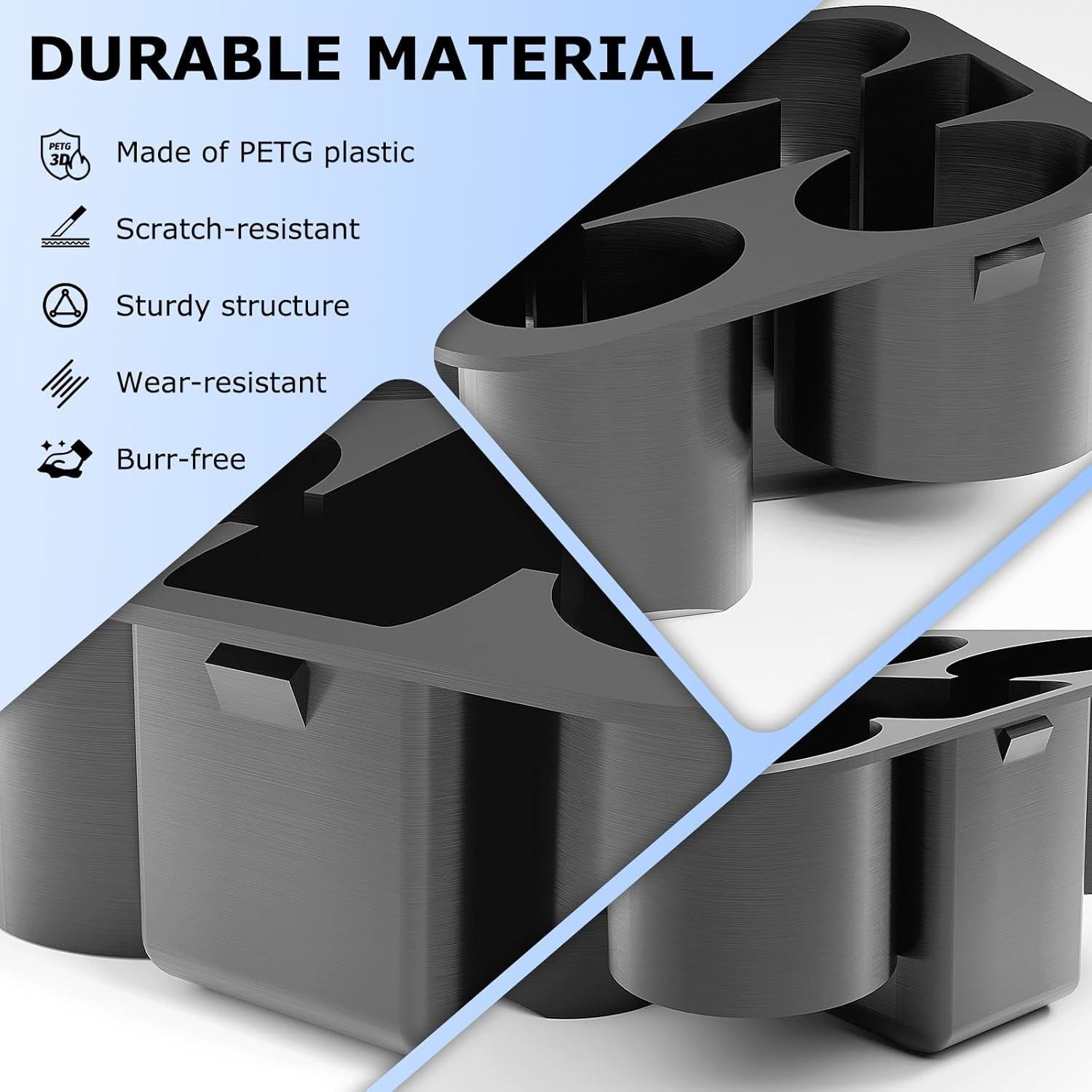 Cup Holder Upgrade for Chevrolet 2003-2007 GMC Silverado Tahoe Suburban Yukon Sierra Center Console, Enhanced Storage, Perfectly Fit for Yeti 20oz, 30oz, 40oz Stanley and Other Glass Cups