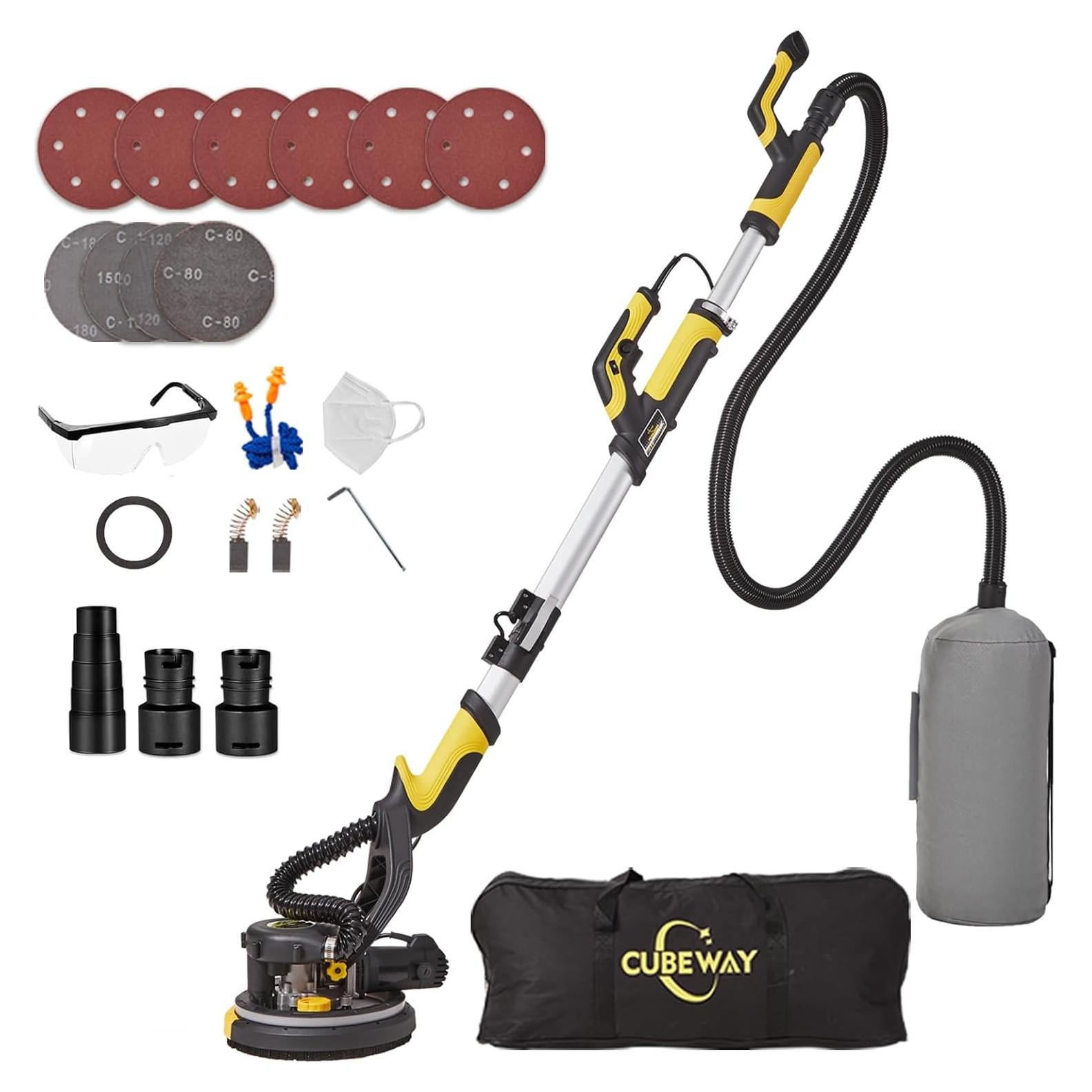 Lijadora de paneles de yeso CUBEWAY 780W con vacío y LED