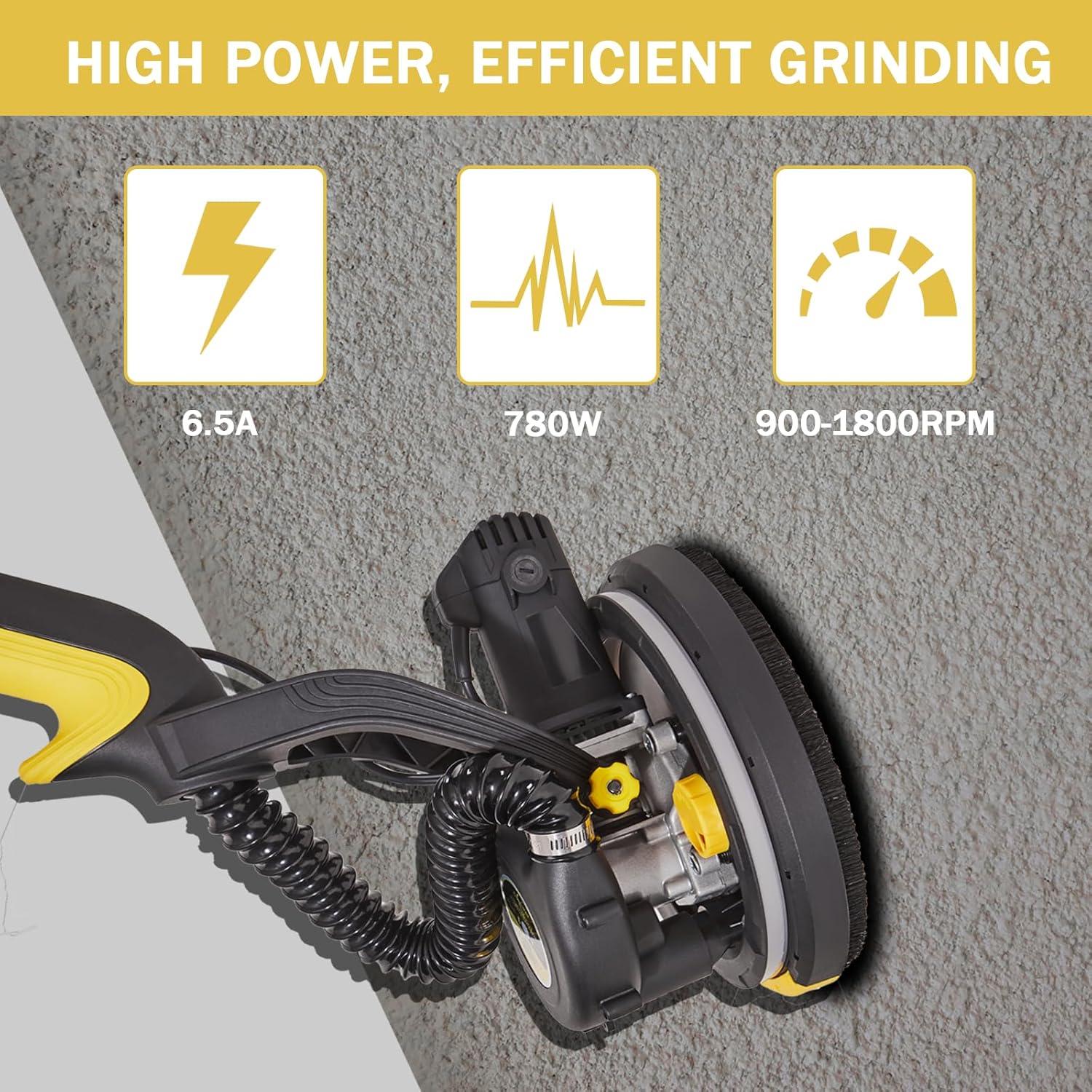 Lijadora de paneles de yeso CUBEWAY 780W con vacío y LED