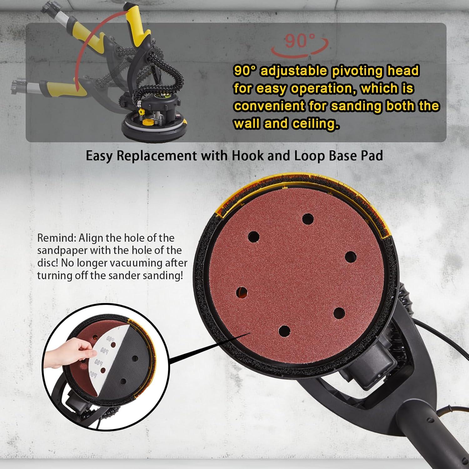 Lijadora de paneles de yeso CUBEWAY 780W con vacío y LED