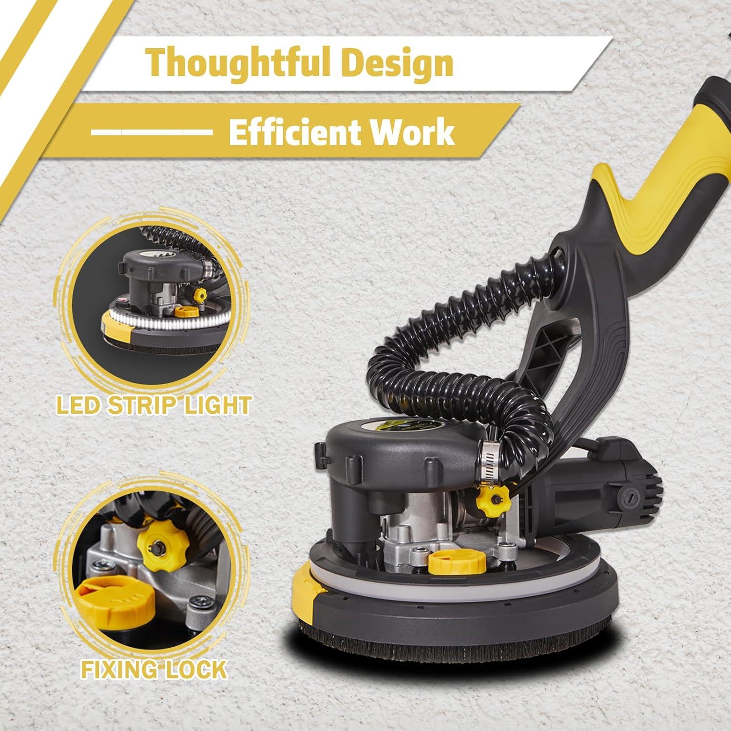 Lijadora de paneles de yeso CUBEWAY 780W con vacío y LED