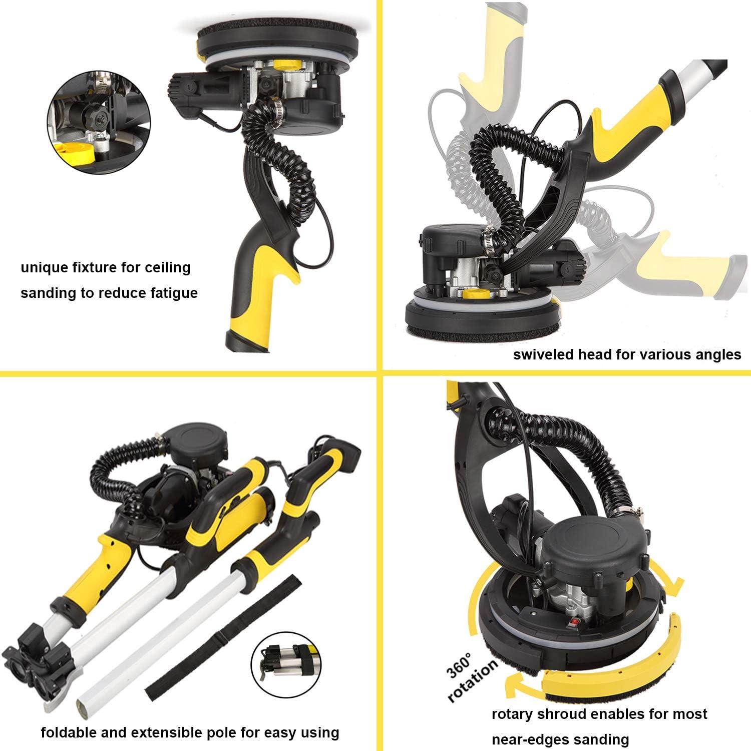 Lijadora de paneles de yeso CUBEWAY 780W con vacío y LED