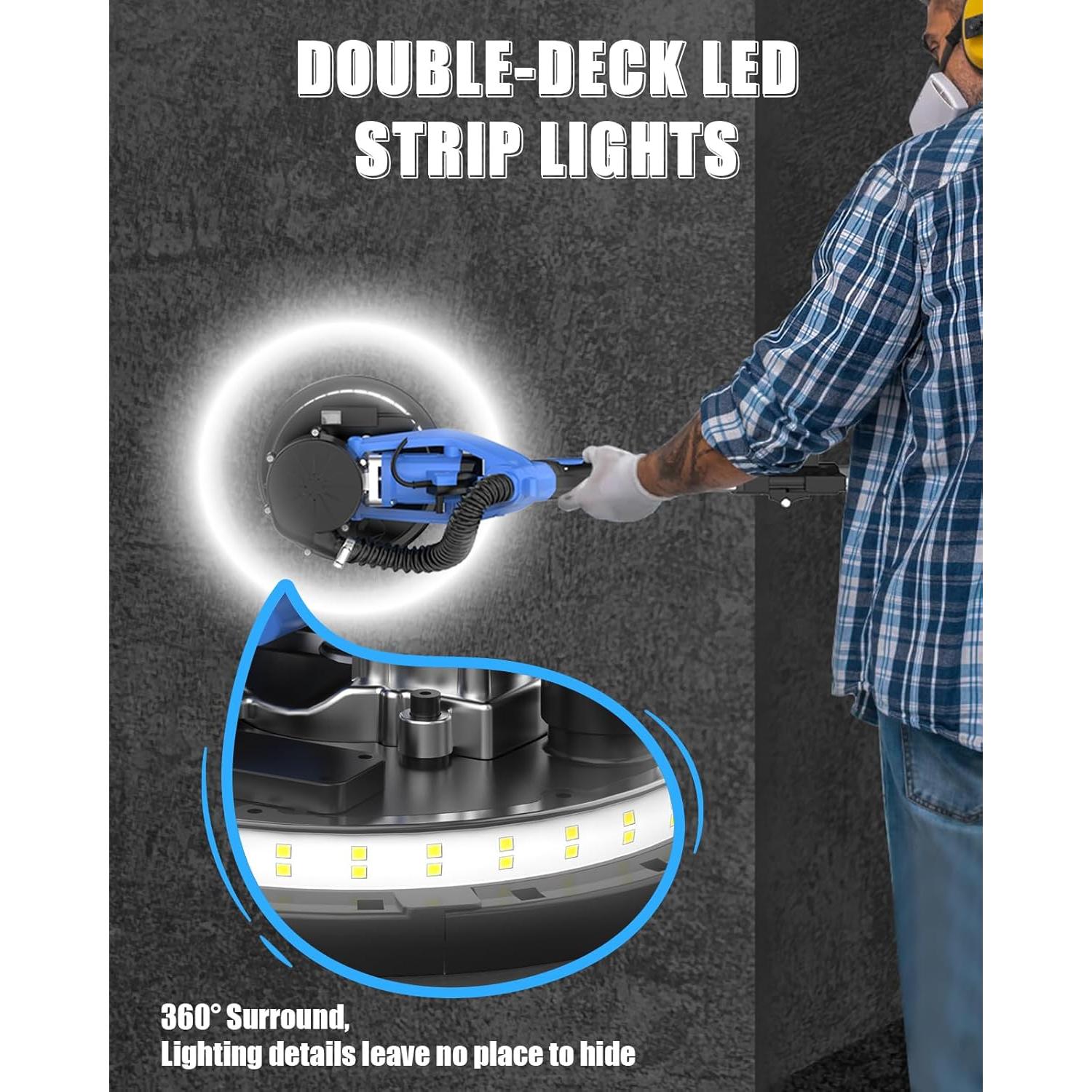 Lijadora de Drywall AZZUNO 850W 5 Velocidades 22,86 cm