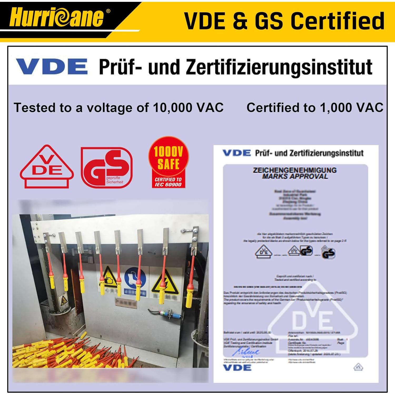 Juego de Destornilladores Aislados HURRICANE 13 Piezas 1000V