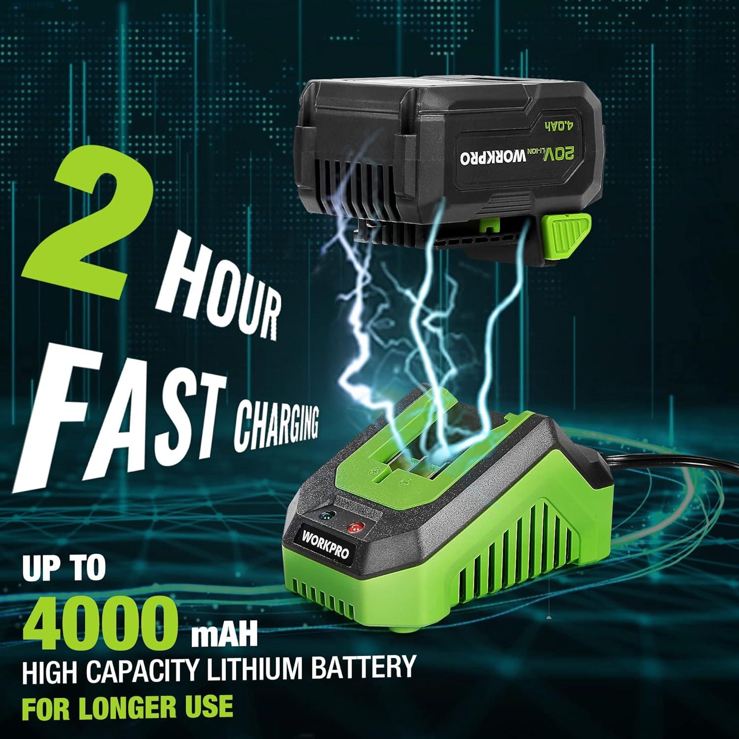 Llave de Impacto Inalámbrica WORKPRO 20V 500N.m con Accesorios