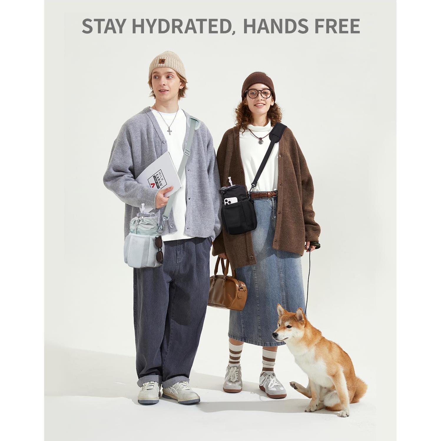 Soporte para Botellas ECOHUB con Correa Ajustable Negra