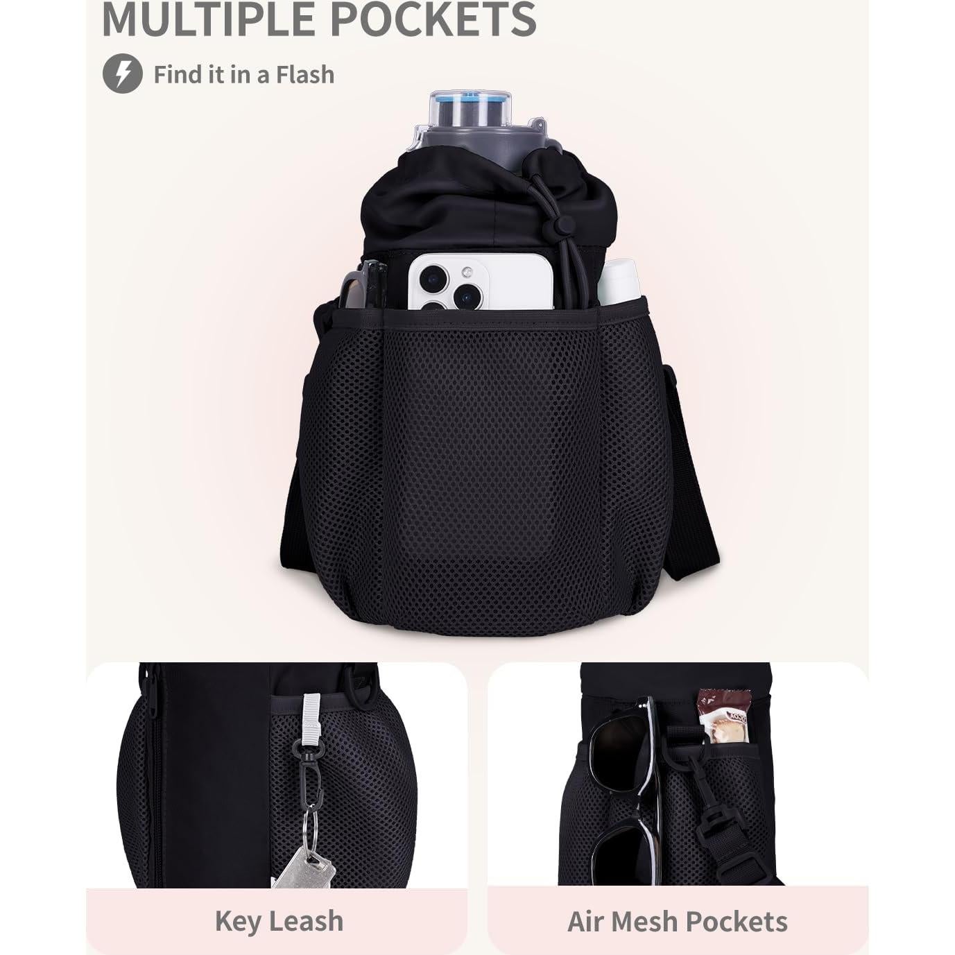 Soporte para Botellas ECOHUB con Correa Ajustable Negra