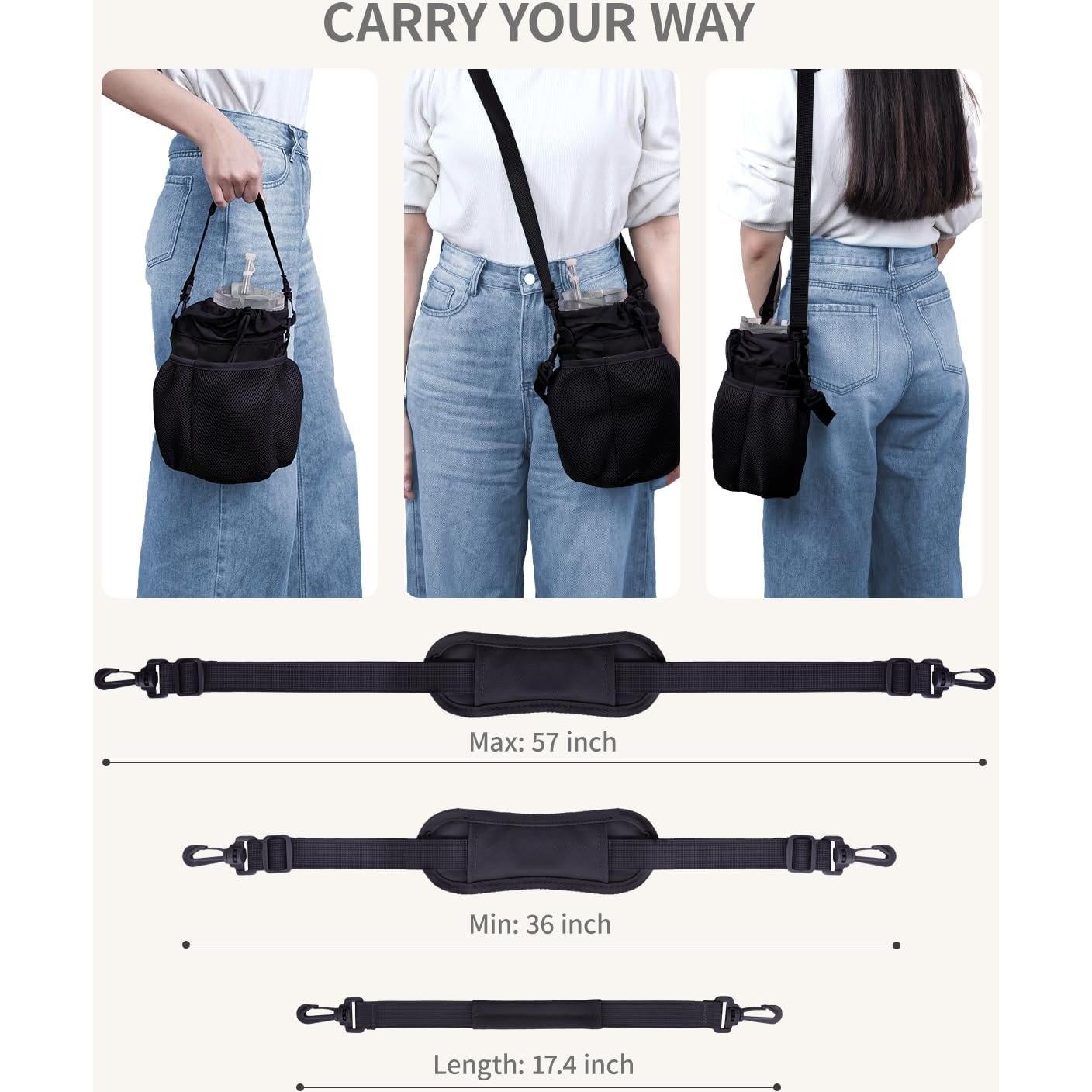 Soporte para Botellas ECOHUB con Correa Ajustable Negra