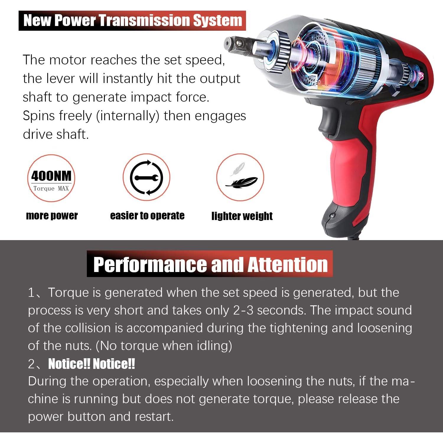 Llave de Impacto Eléctrica GETUHAND 12V 400N.m Portátil