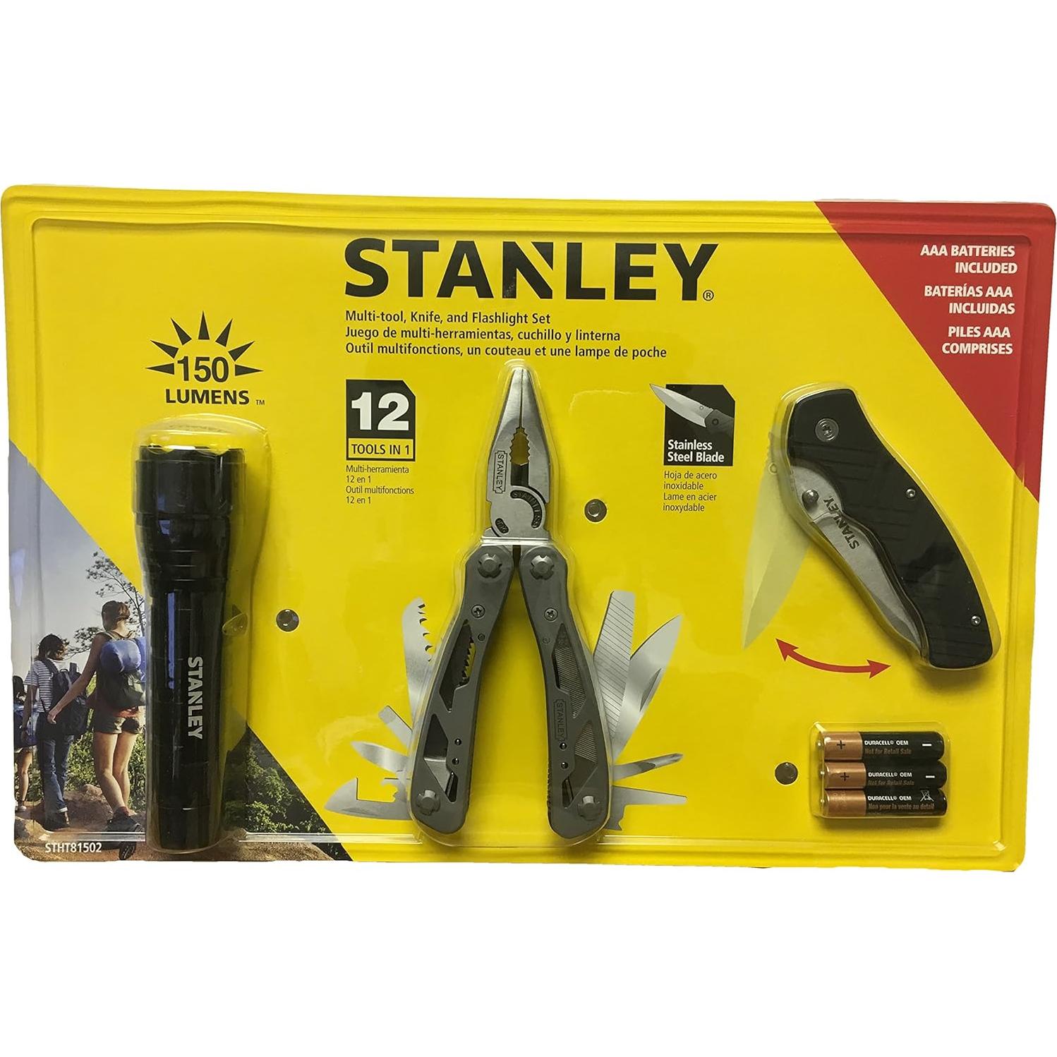 Stanley 12 en 1 Multiuso con Luz LED 150 Lúmenes Negro