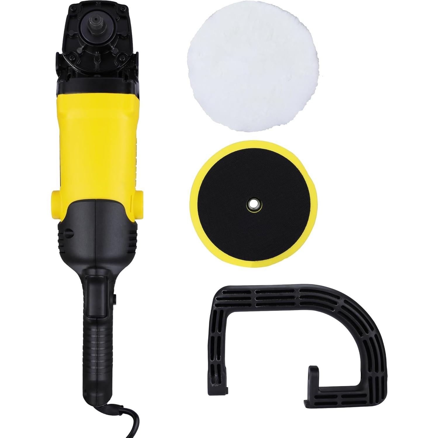 SP137 1300W 180mm Polisher with High Rotation Speed, Ideal for Delicate Polishing, Buffing, Waxing & Glazing Applications, 1 Year Warranty, YELLOW & BLACK