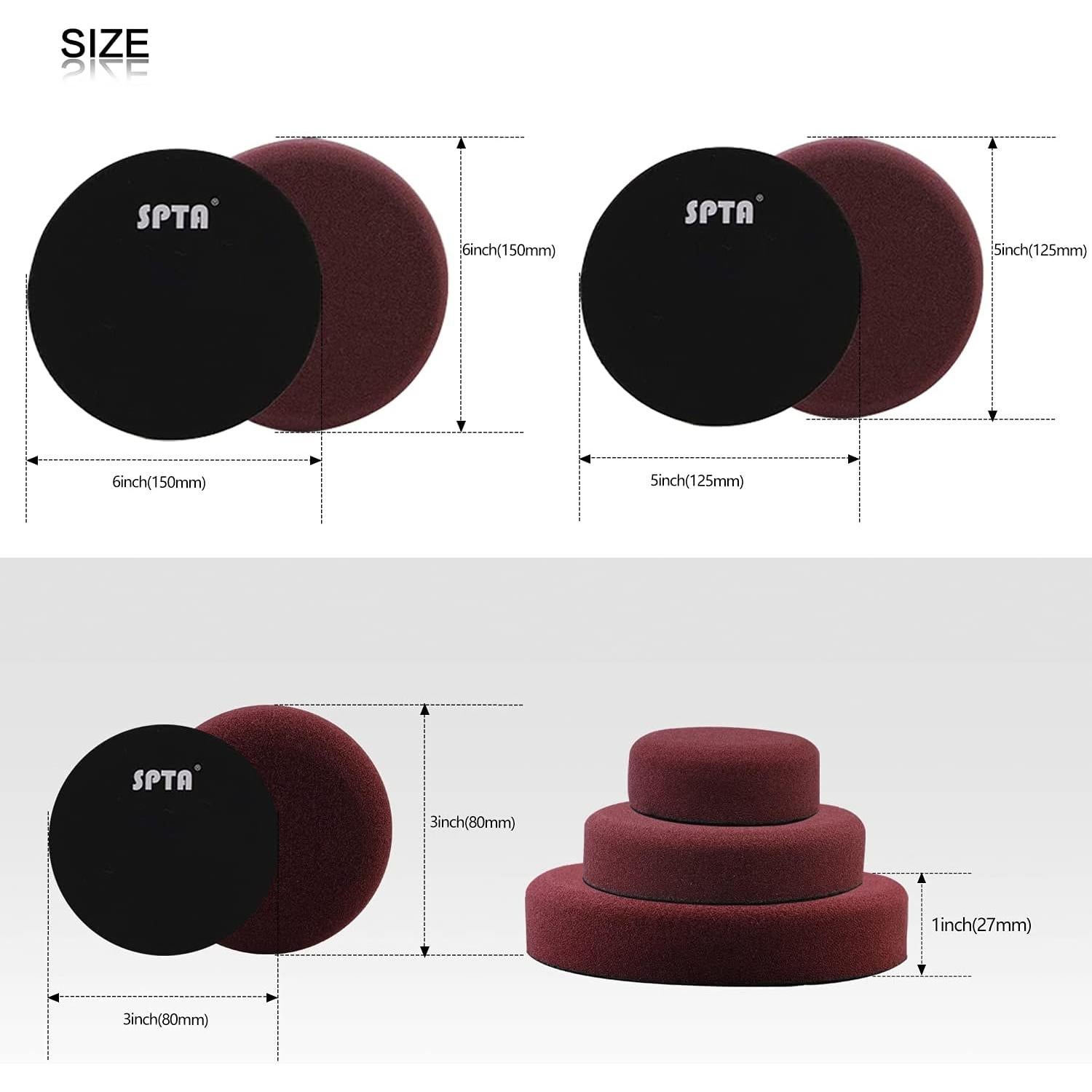 Pulidor Eléctrico SPTA 180mm Rotativo con Accesorios