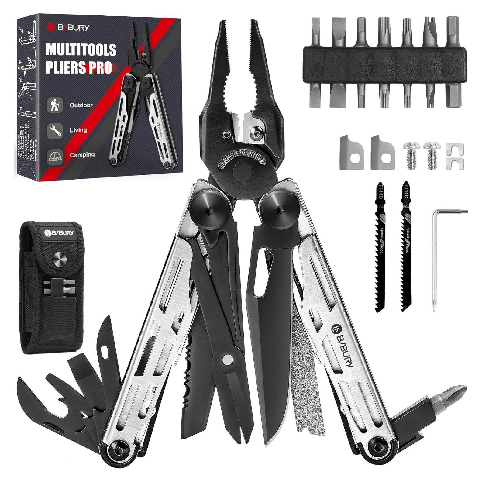 Multiherramienta BIBURY 31 en 1 Plegable con Accesorios