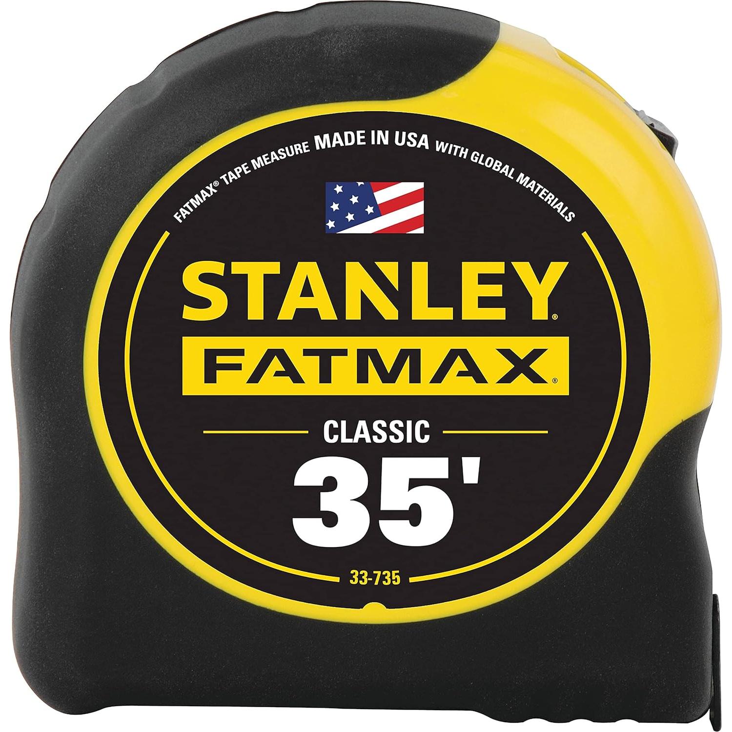 Cinta Métrica Stanley Fatmax 25m Amarillo Resistente