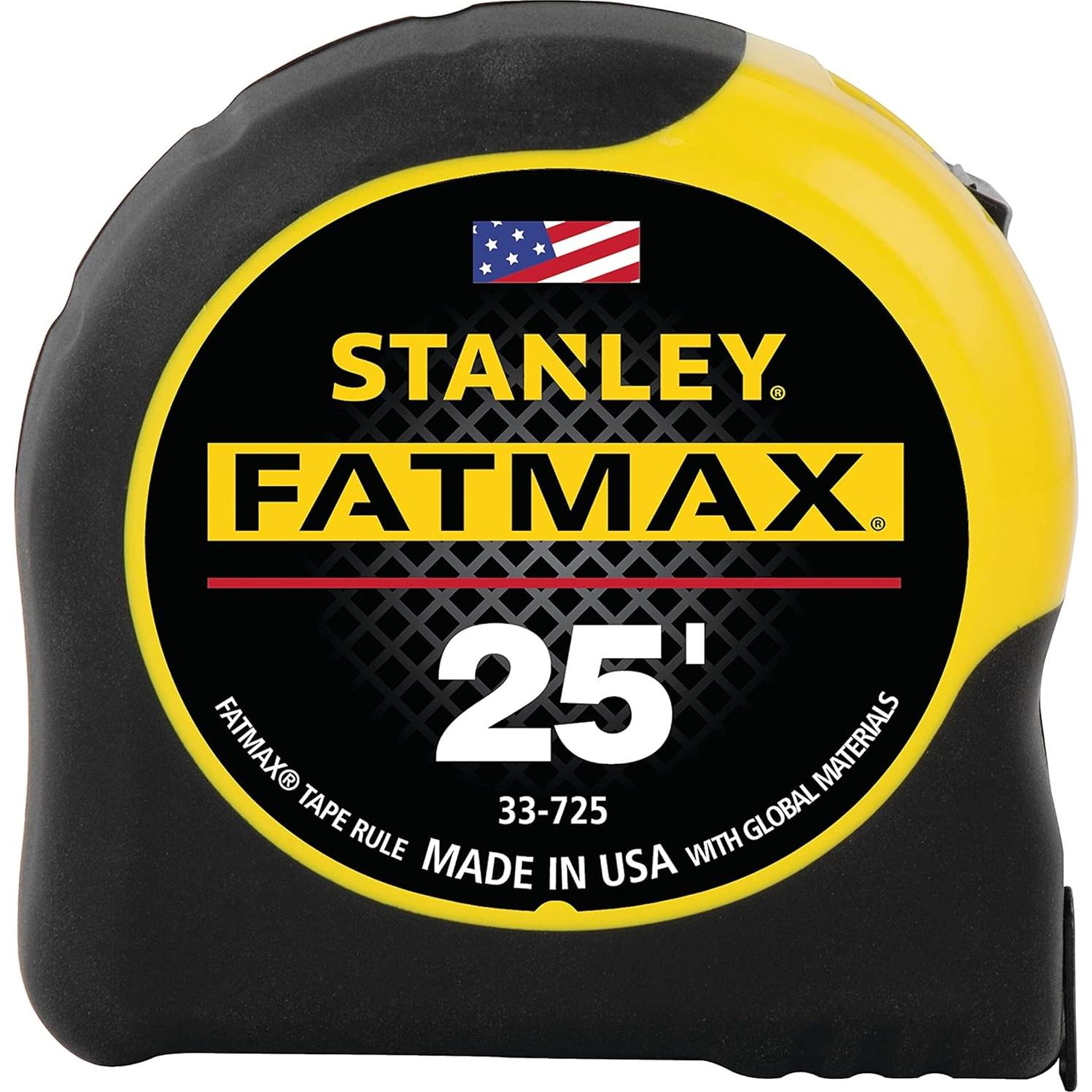 Cinta Métrica Stanley Fatmax 25m Amarillo Resistente