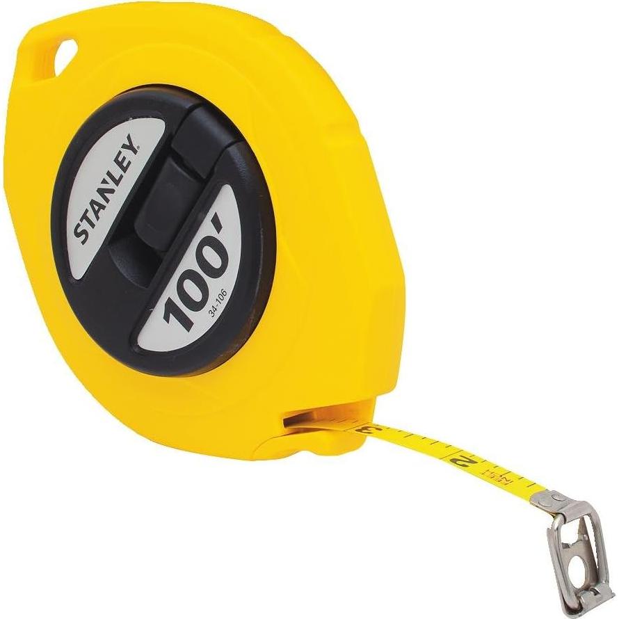 Tape Measure, 3/8-Inch Graduations, 100-Foot, Yellow (34-106)