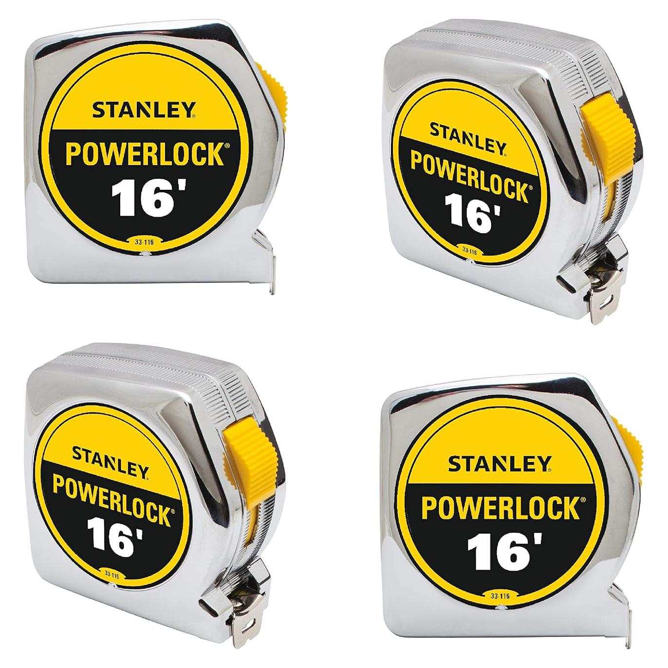 Cinta Métrica Stanley Tools 4-Pack 4.88 m Amarilla