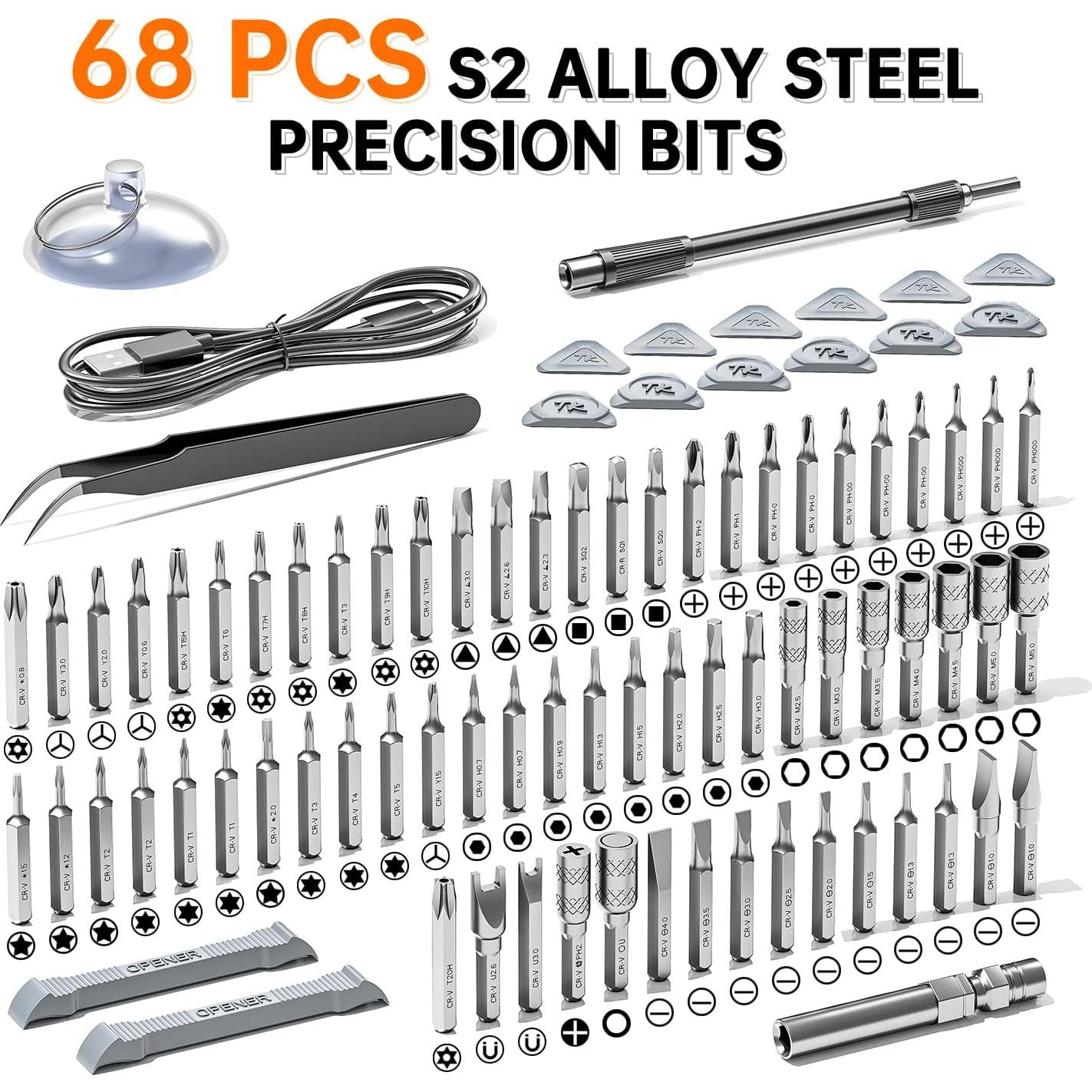 Destornillador Eléctrico ANVANNA 88 en 1 Puntas Magnéticas