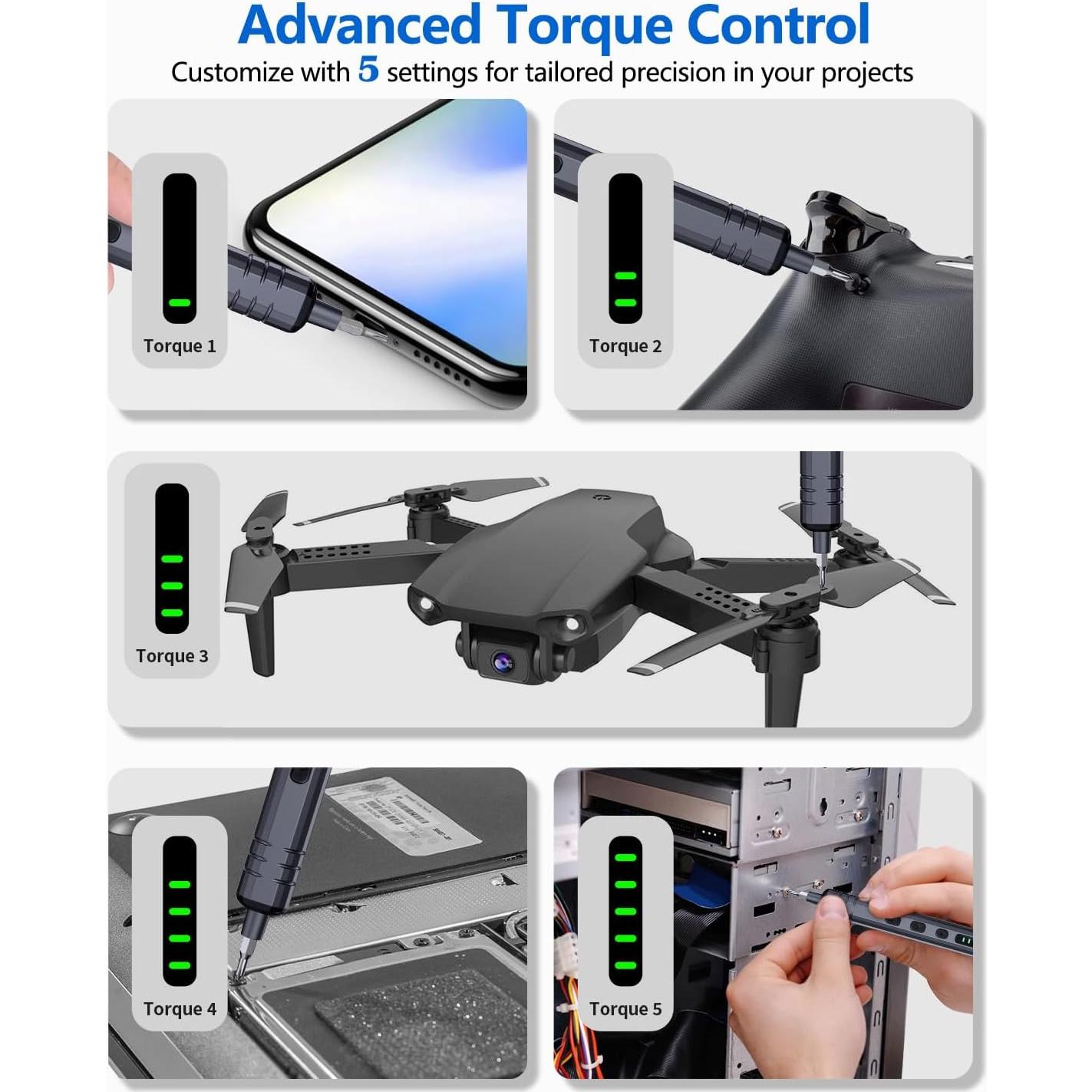 Juego de Destornilladores Eléctricos Mini UnaMela 140 en 1