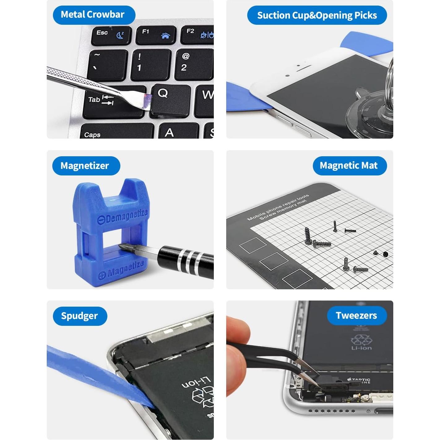 Juego de Destornilladores Eléctricos Mini UnaMela 140 en 1