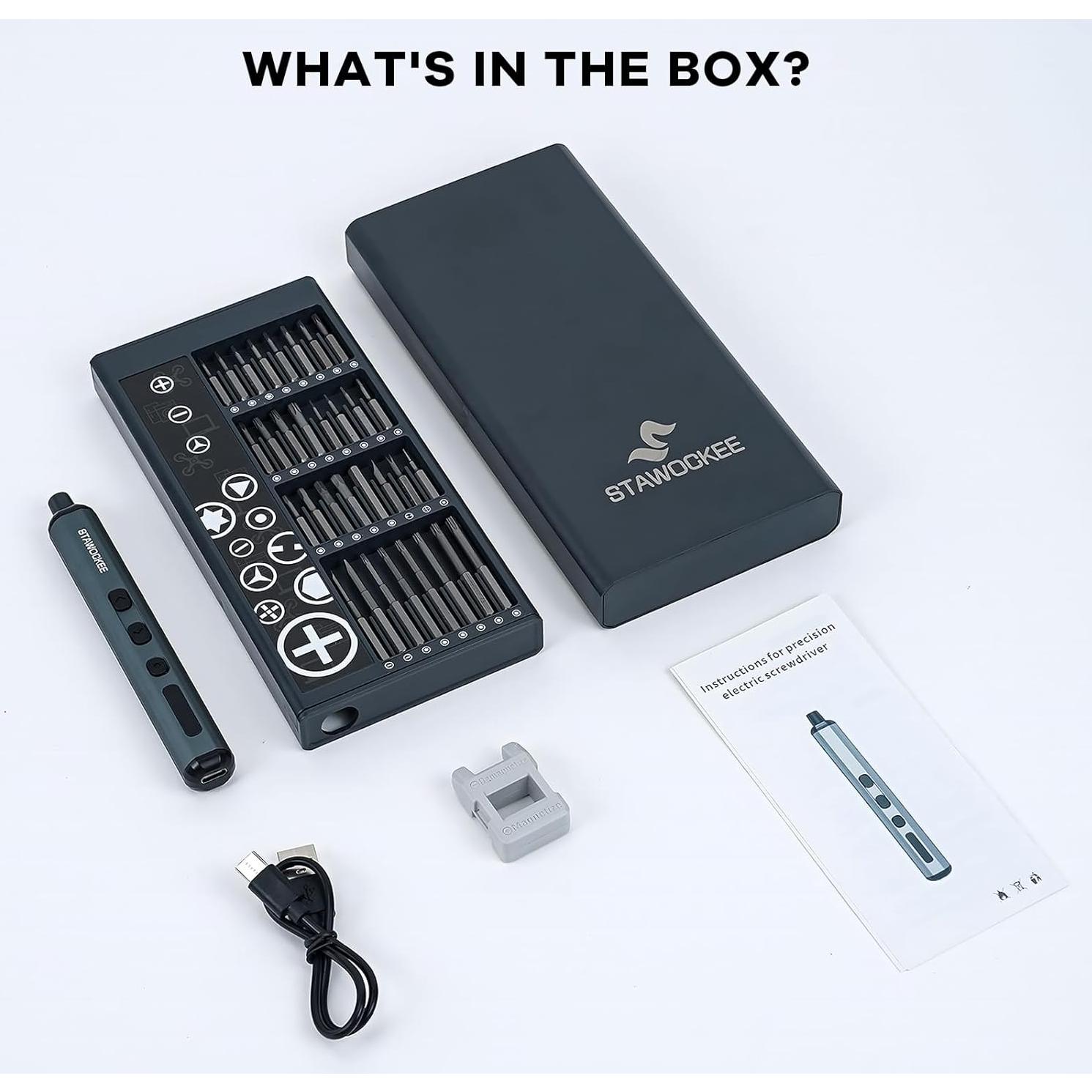 Mini Destornillador Eléctrico Stawockee 68 en 1 Recargable