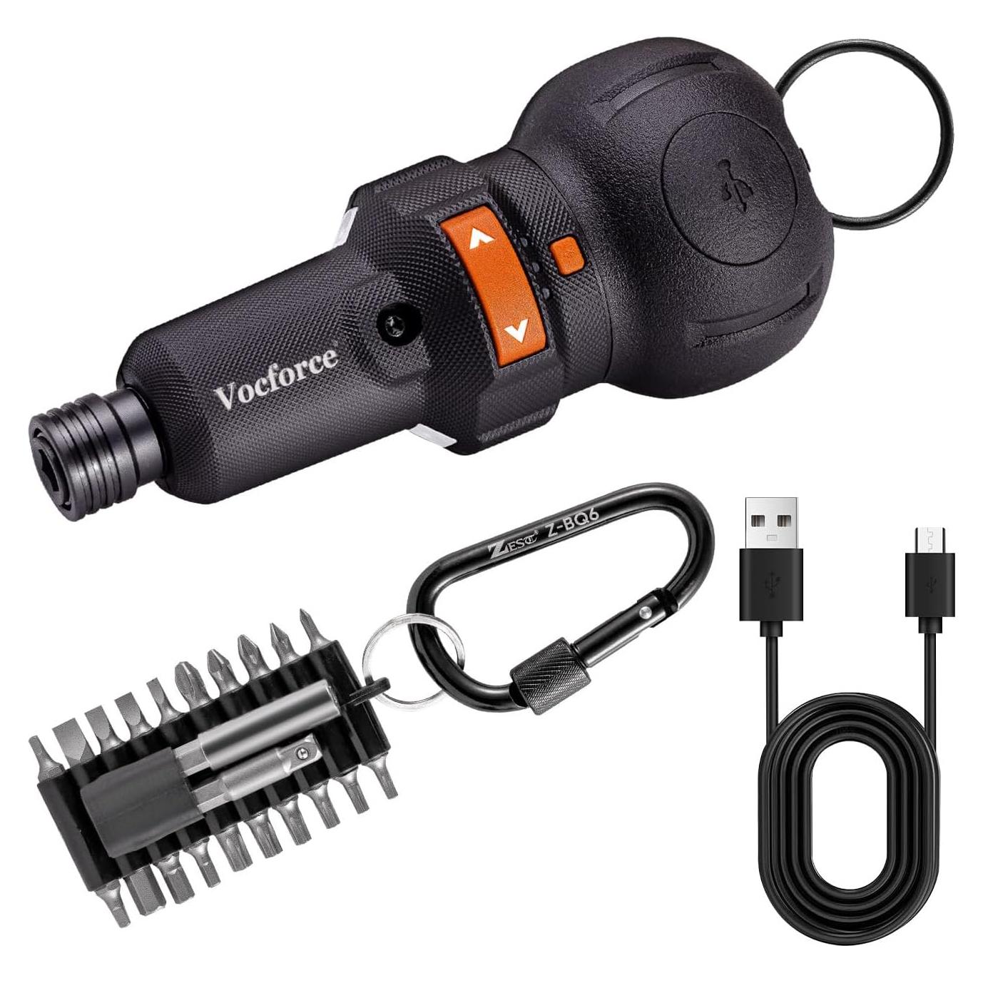 Destornillador Eléctrico 4V Vocforce, 400 RPM, Compacto, 22 Piezas