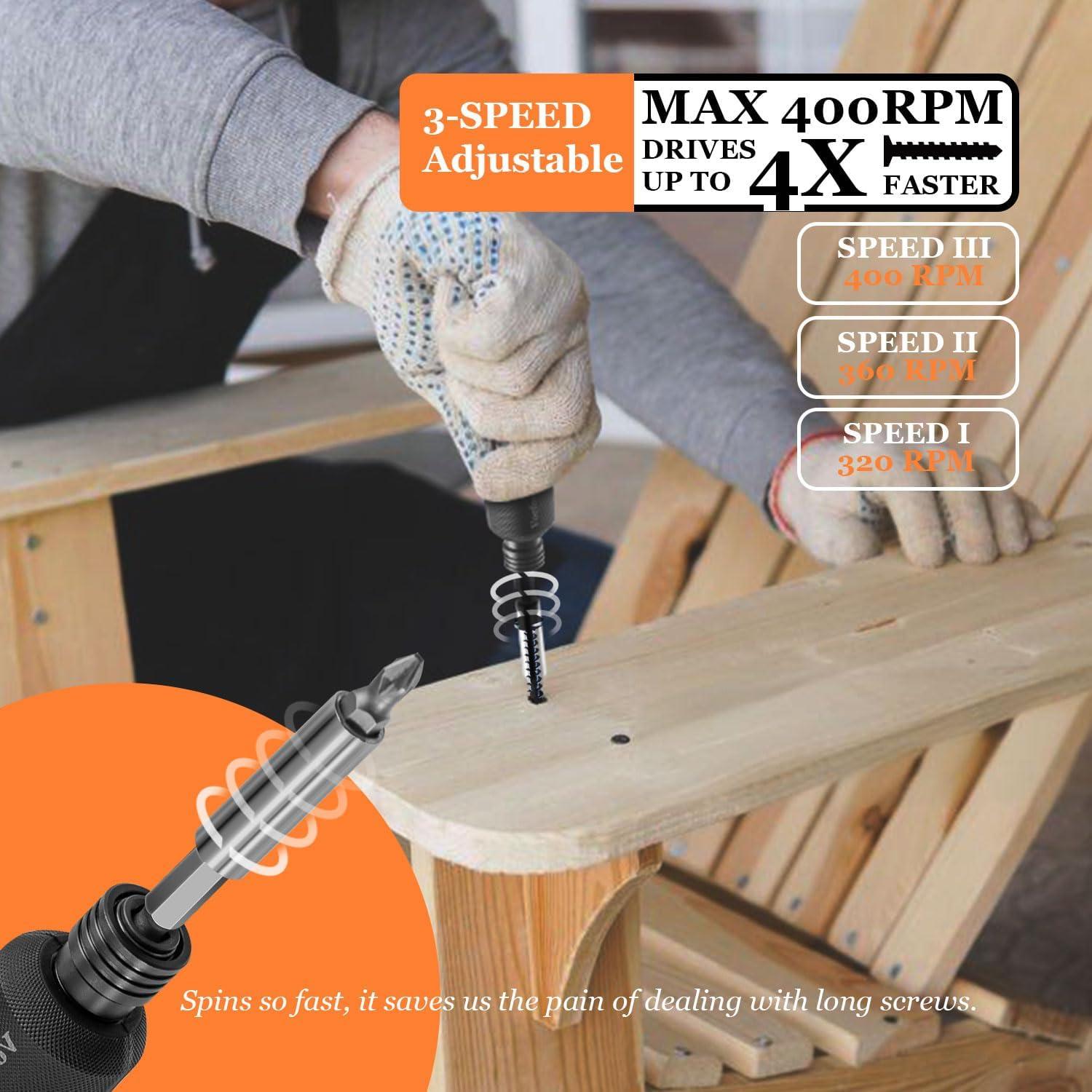 Destornillador Eléctrico 4V Vocforce, 400 RPM, Compacto, 22 Piezas