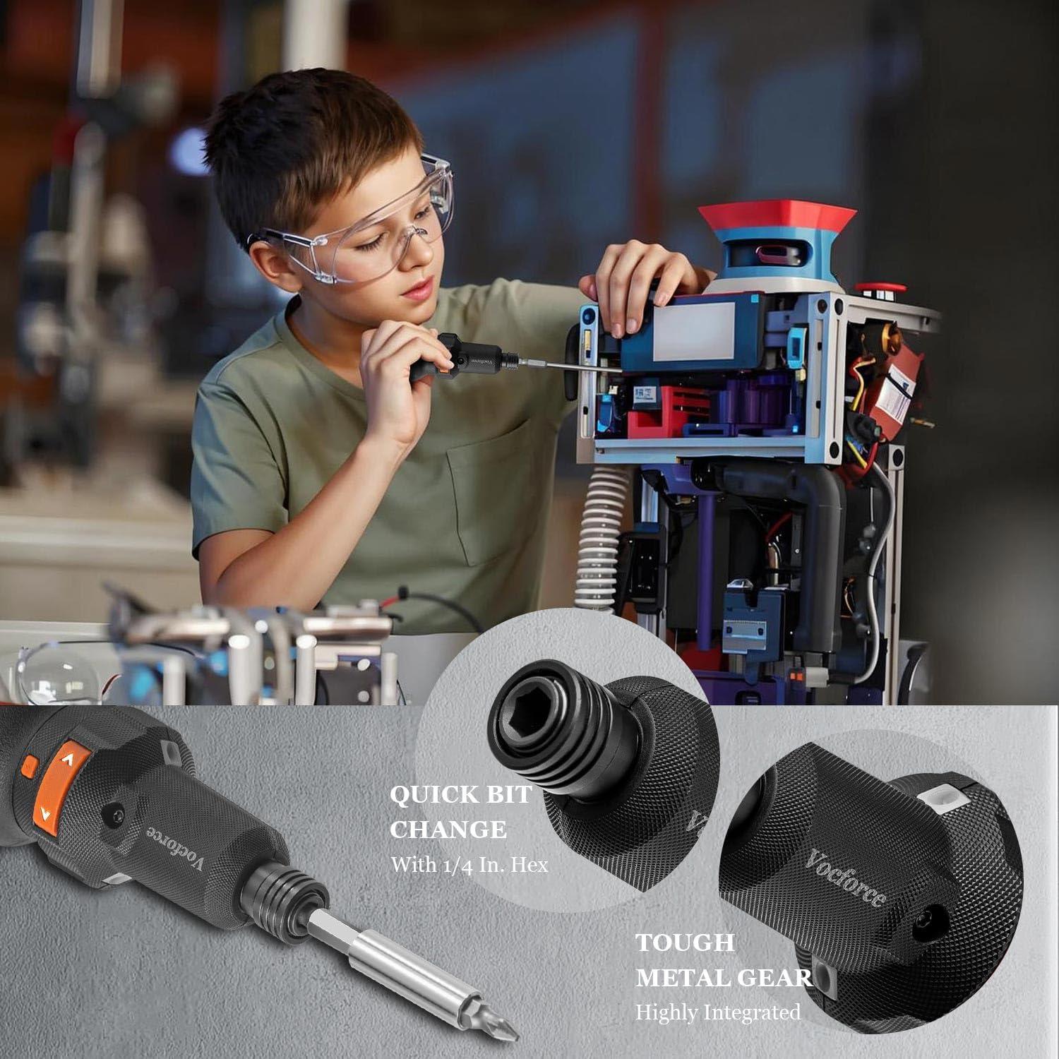 Destornillador Eléctrico 4V Vocforce, 400 RPM, Compacto, 22 Piezas
