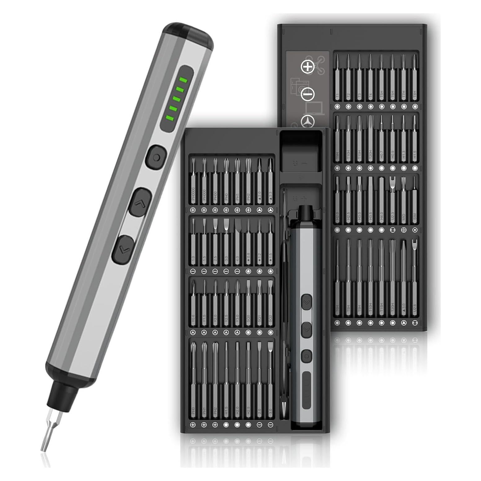 Destornillador Eléctrico Mini Deshine 64 Puntas 200 RPM