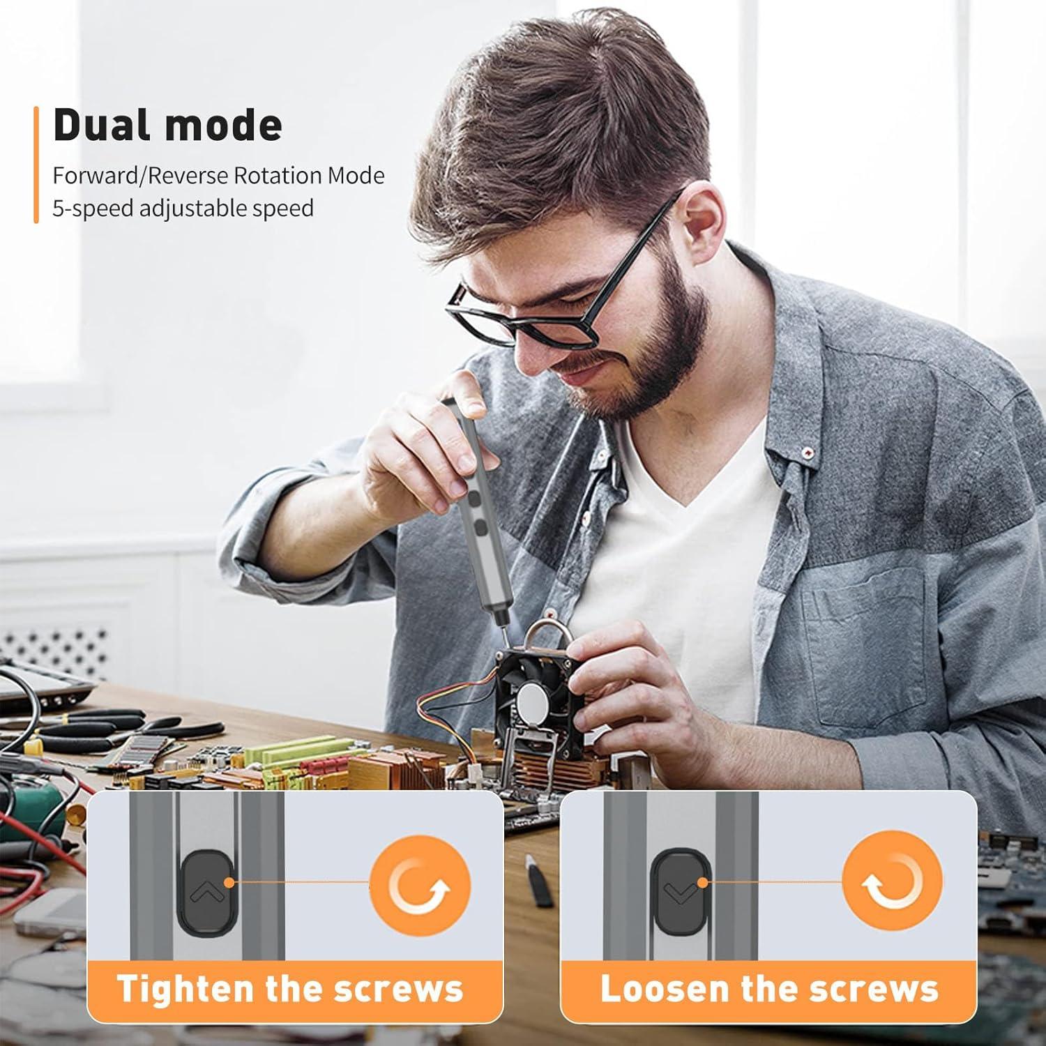 Destornillador Eléctrico Mini Deshine 64 Puntas 200 RPM