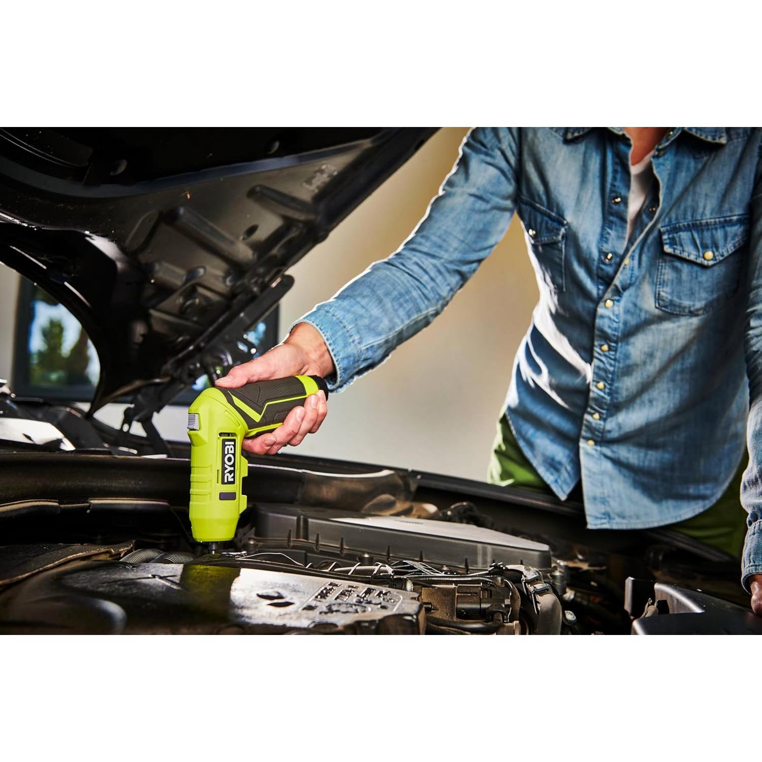 Destornillador Pivote Inalámbrico Ryobi RSDP4-120G 4V