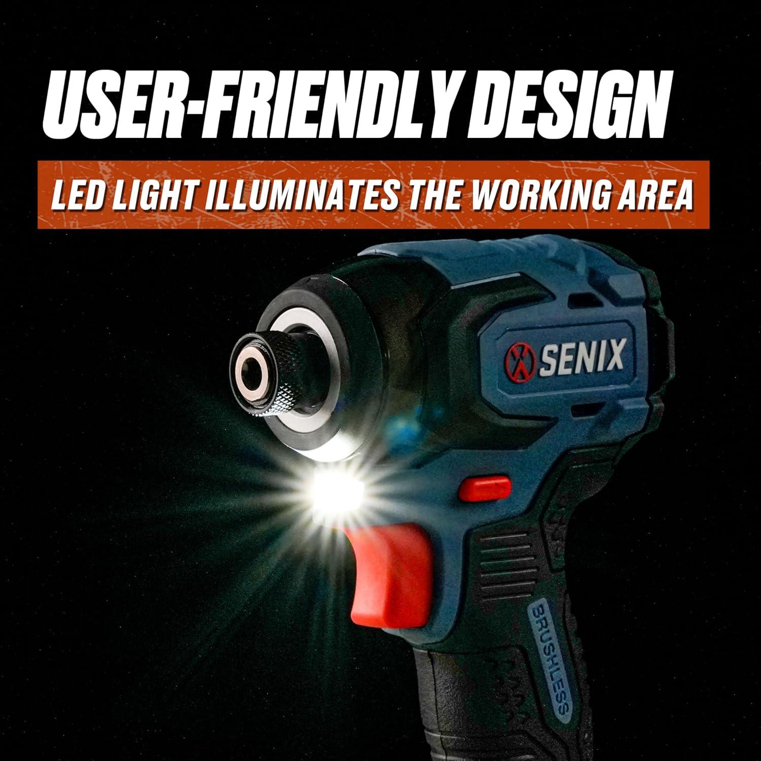 Destornillador de Impacto SENIX X2 20V Inalámbrico 4 Velocidades