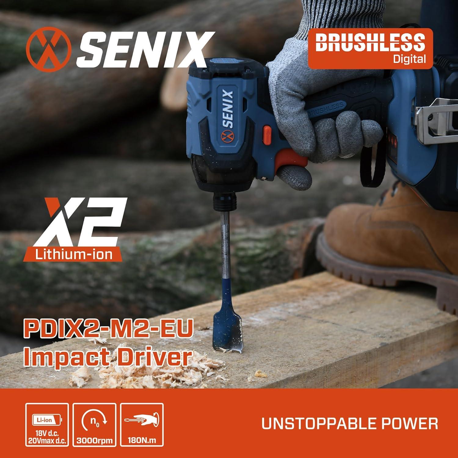 Destornillador de Impacto SENIX X2 20V Inalámbrico 4 Velocidades