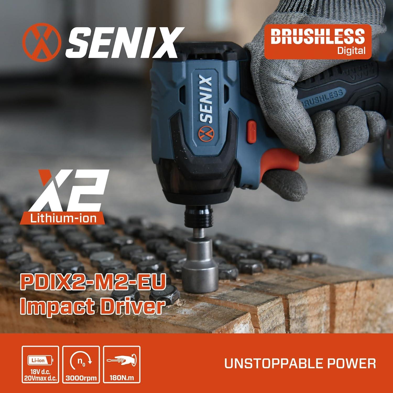 Destornillador de Impacto SENIX X2 20V Inalámbrico 4 Velocidades