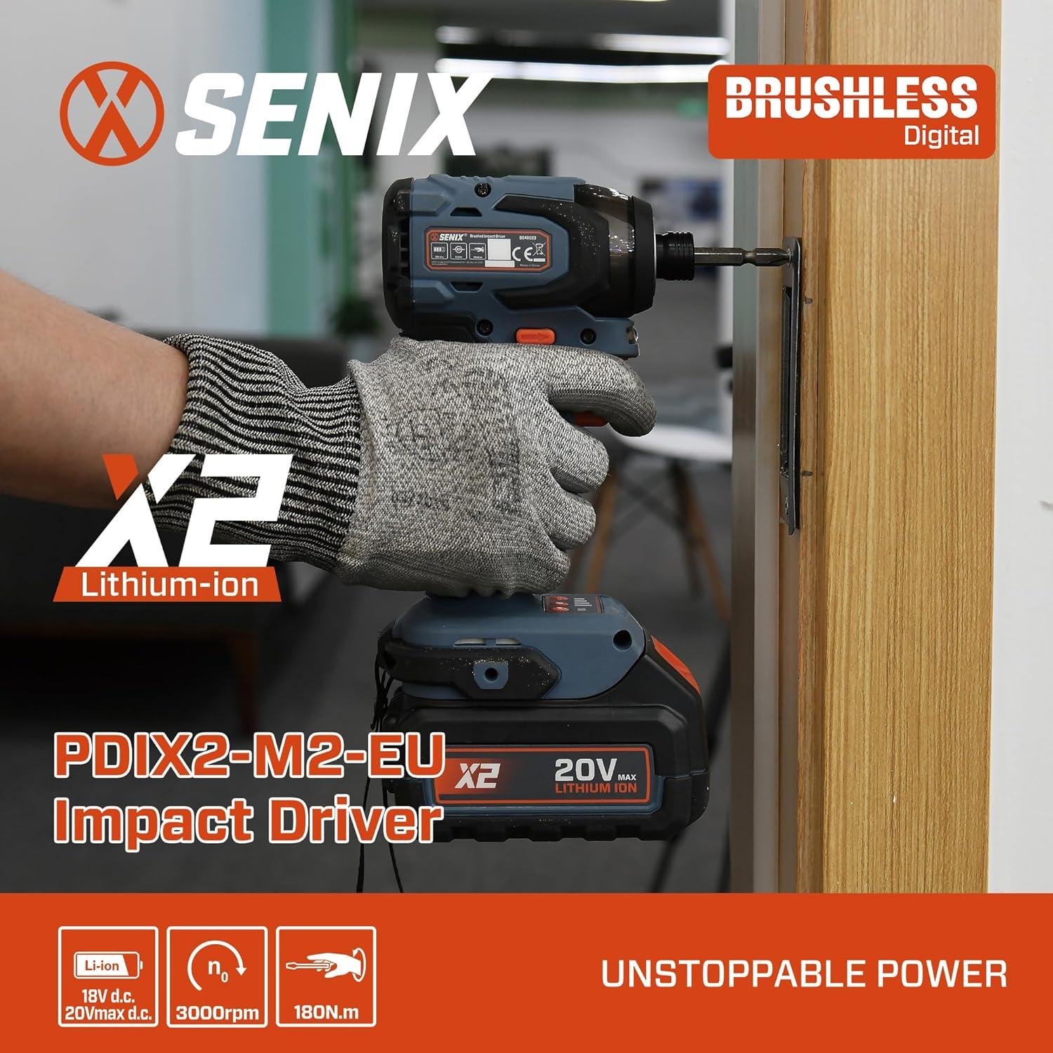 Destornillador de Impacto SENIX X2 20V Inalámbrico 4 Velocidades